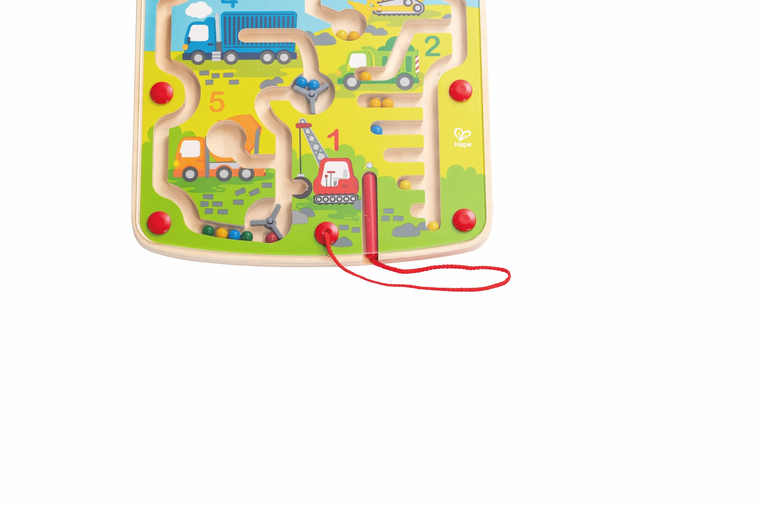 Hape E1713 Wooden Construction & Number Magnetic Maze
