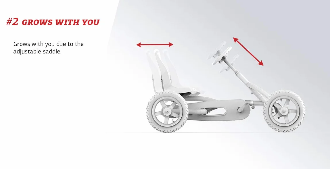 Berg Gokart z pedałami Street-X Vibes, pojazd dziecięcy, pojazd pedałowy o wysokim standardzie bezpieczeństwa, zabawka dla dzieci w wieku 6-12 lat, duży, niebieski