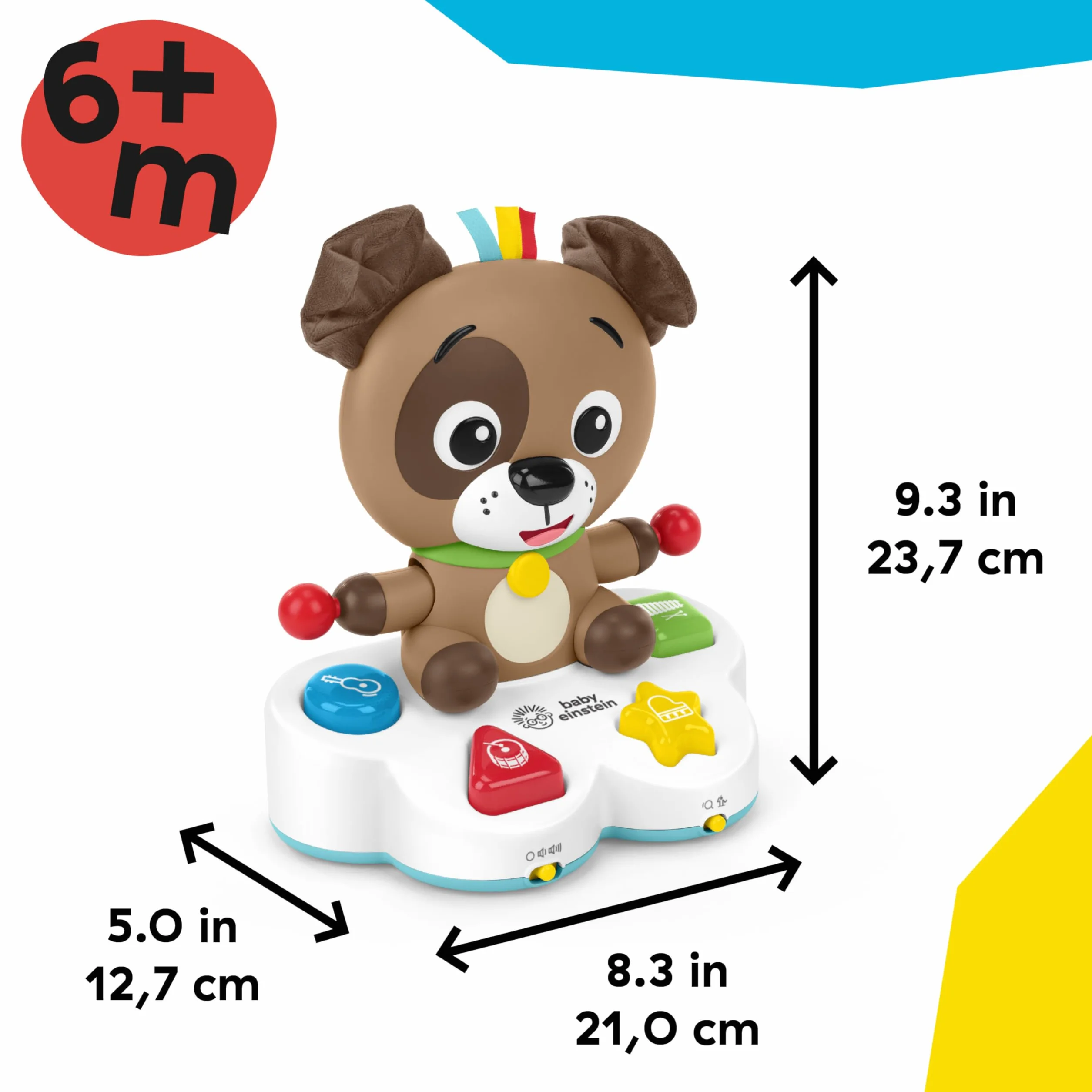 Baby Einstein, Drum & Learn Dean zabawka muzyczna dla dzieci od 6 miesięcy
