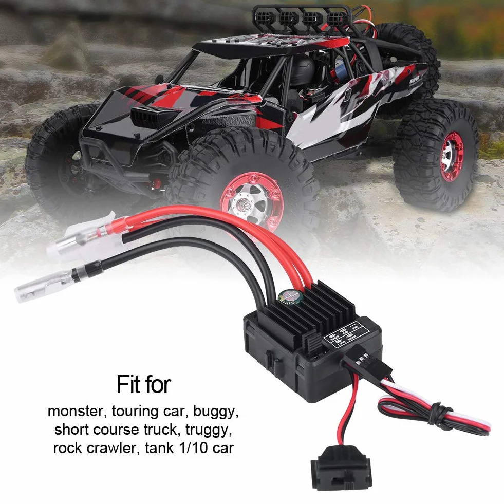 RC Auto ESC szczotkowane, wodoodporne szczotkowane 1060 60A ESC do Touring RC Auto Truggy 1/10 RC Auto