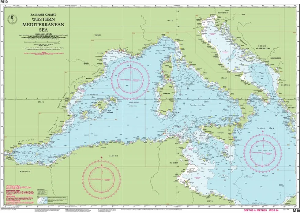 Imray Chart M10: Western Mediterranean