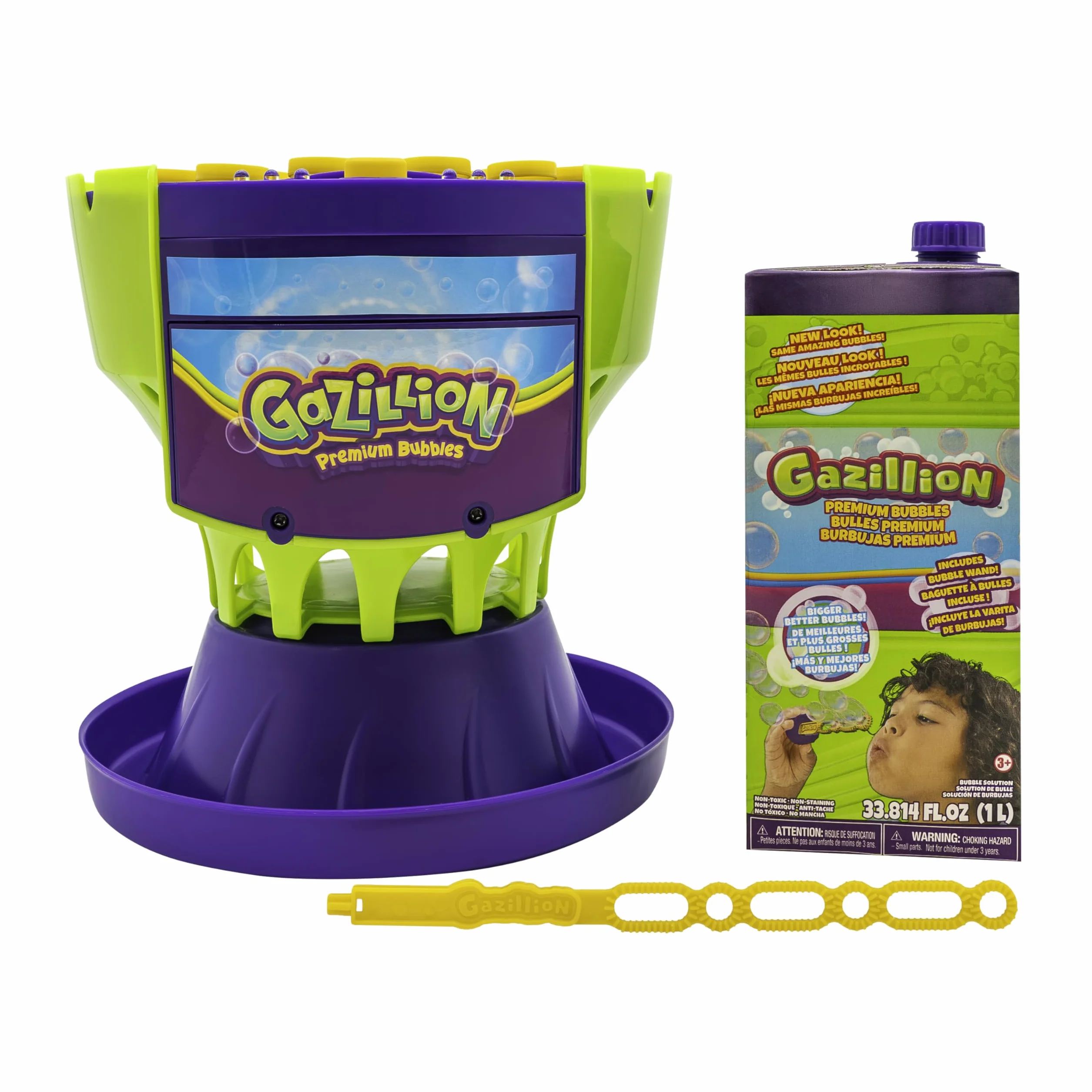Gazillion Ultimate Bubble Craze Machine Mega elektryczna maszyna do baniek dla dzieci, imprezy, uroczystości i aktywności na świeżym powietrzu oraz tryb imprezowy, zmieniające kolory, światła LED