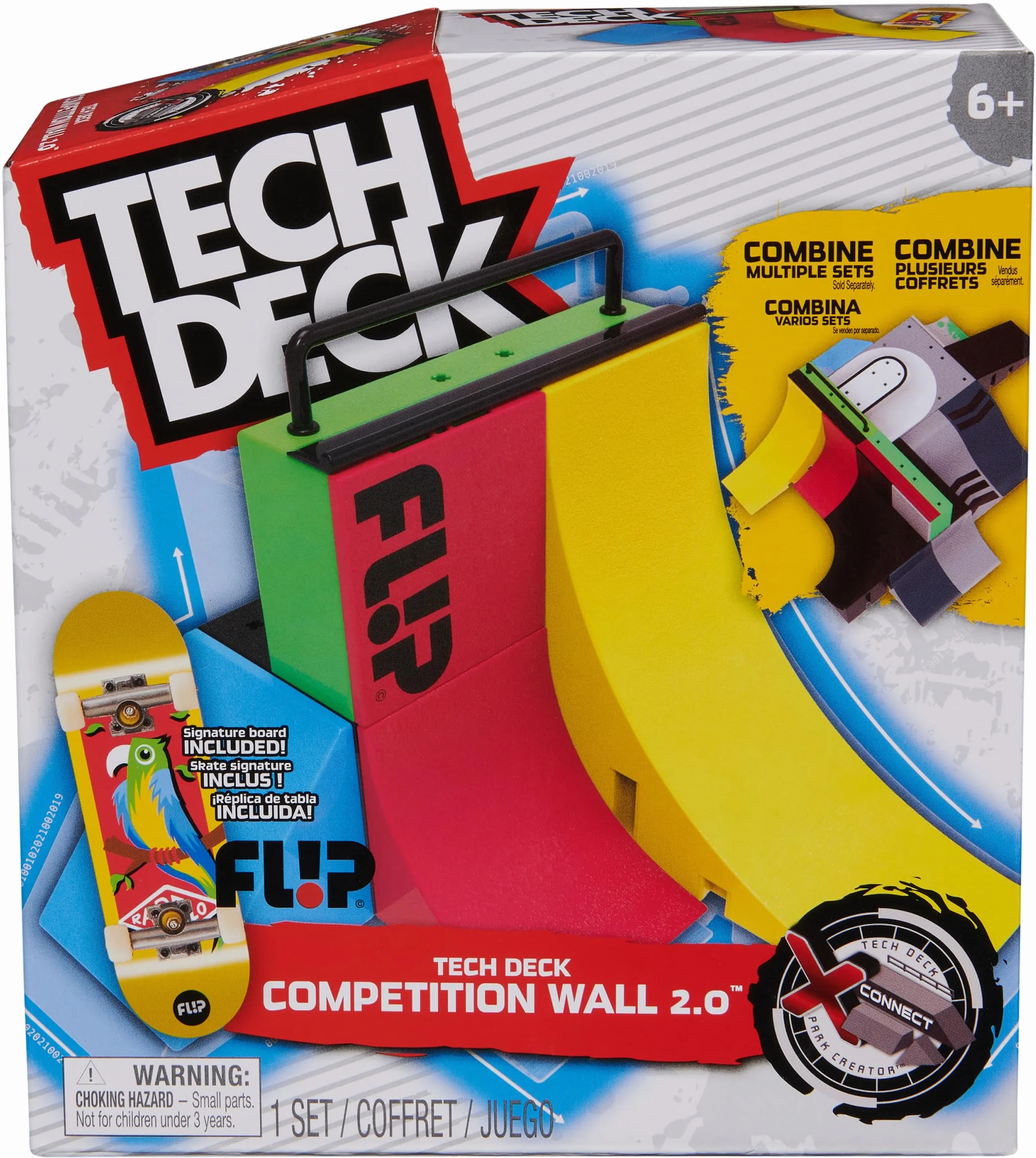 Tech Deck X-Connect zestaw startowy – Competition Wall 2.0 zestaw ramp z autentyczną tablicą na palce marki Flip i akcesoriami, od 6 lat