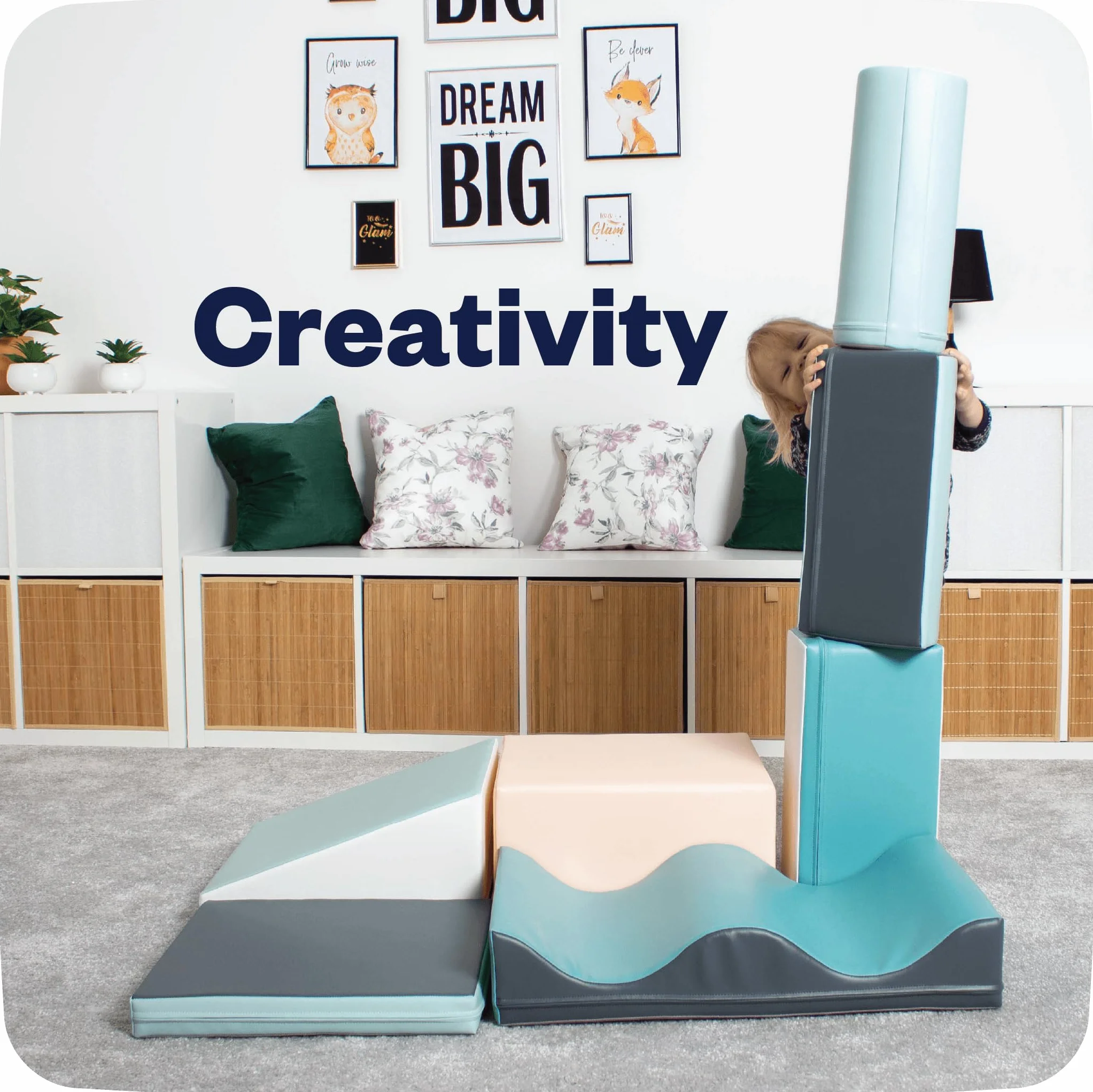 IGLU Soft Play 7 szt miękkie klocki, gigantyczne klocki piankowe, antypoślizgowe