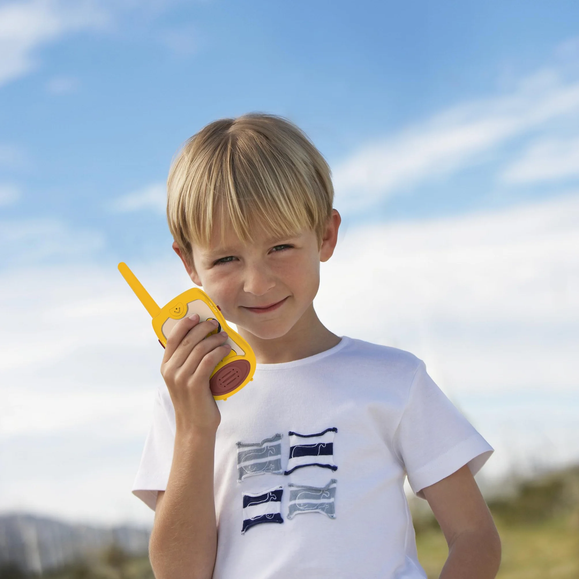 Lexibook, Disney Król Lew, Walkie-Talkie 200 M, Gra Komunikacyjna dla Dzieci, 2 Kanały Komunikacji, Pasek na Klips, Baterie, Żółty, TW12AN