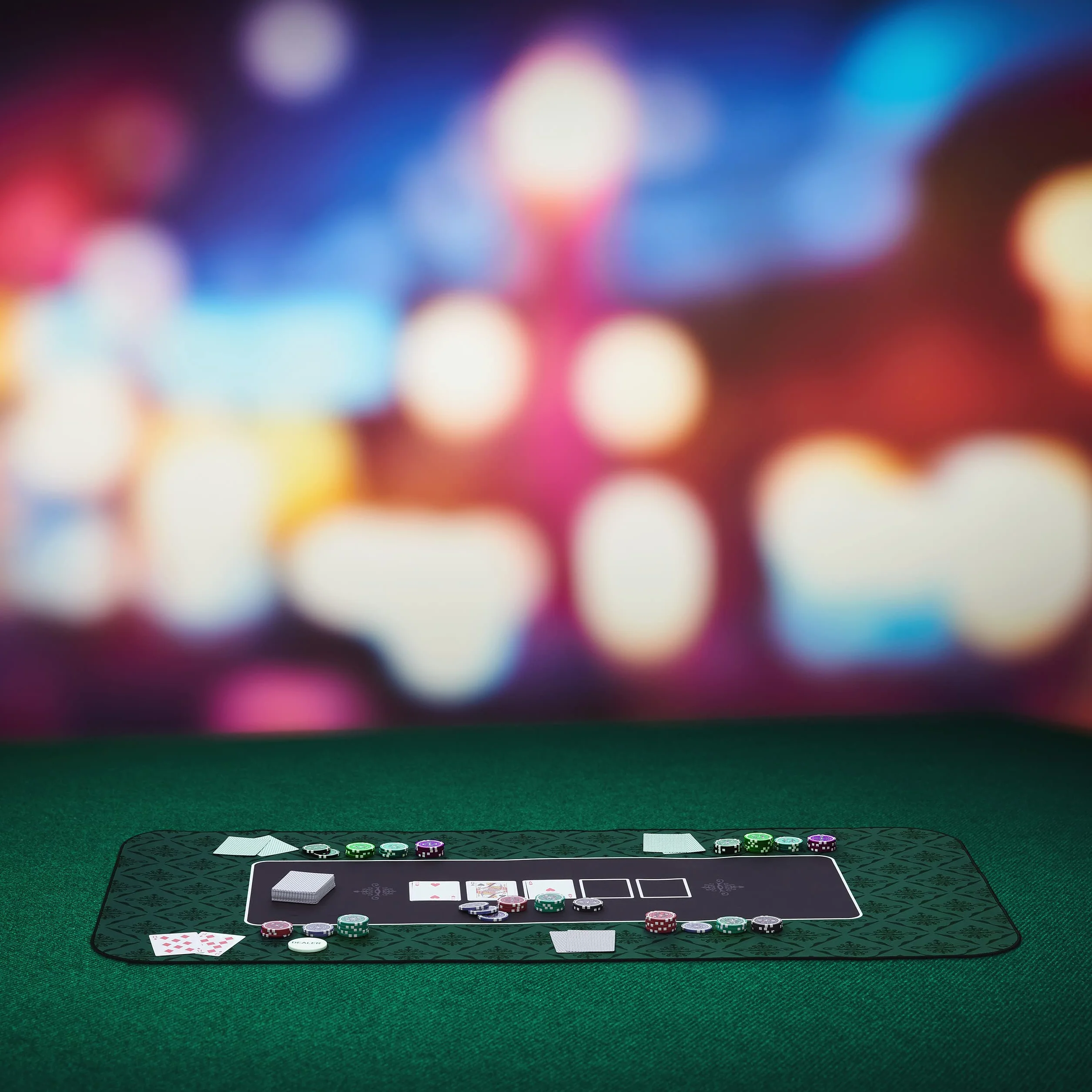 Relaxdays Texas Holdem mata do pokera 100 x 60 cm antypoślizgowa poliester zielona