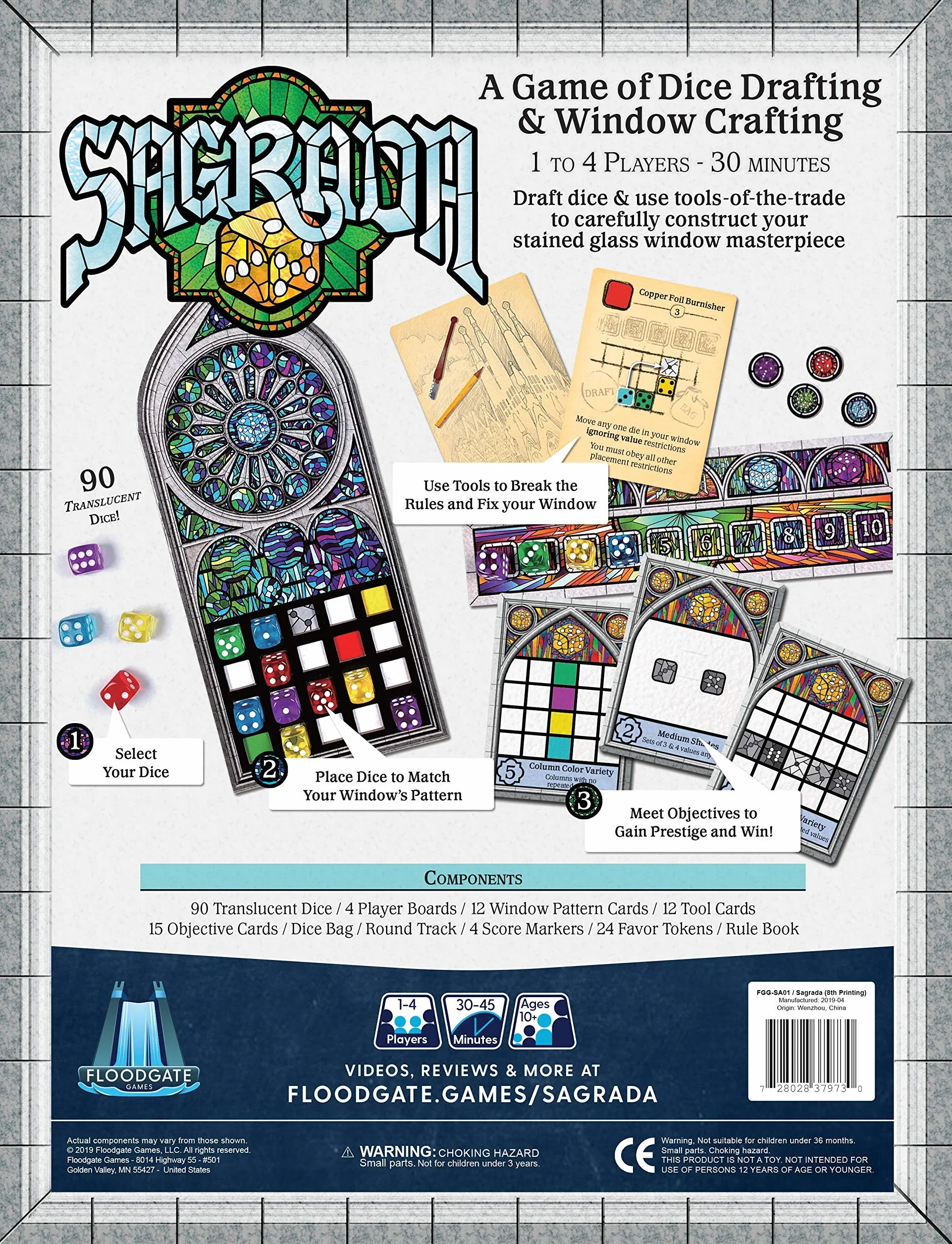Flood Gate Games FGGSA01 Sagrada, Multicolour