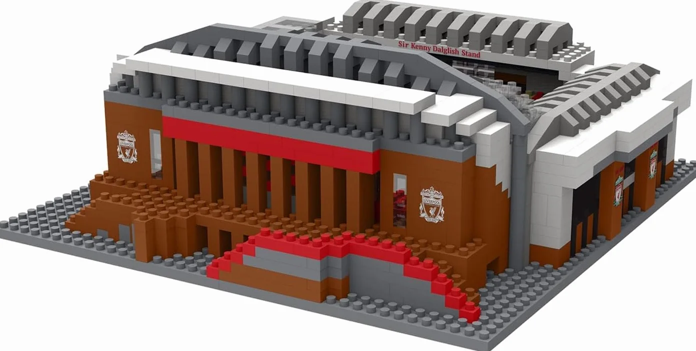 FOCO Oficjalny produkt licencjonowany Liverpool FC Anfield BRXLZ kamienie 3D mini stadion piłkarski zestaw budowlany