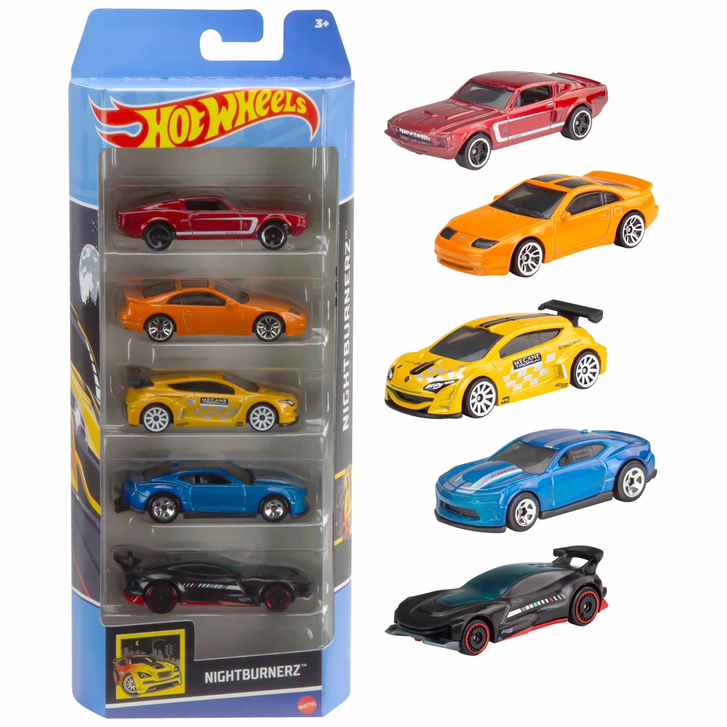 Hot Wheels - Zestaw 5 samochodzików w skali 1:64 z realistycznymi detalami, dla dzieci w wieku od 3 lat, style mogą się różnić od przedstawionych na ilustracjach, 01806