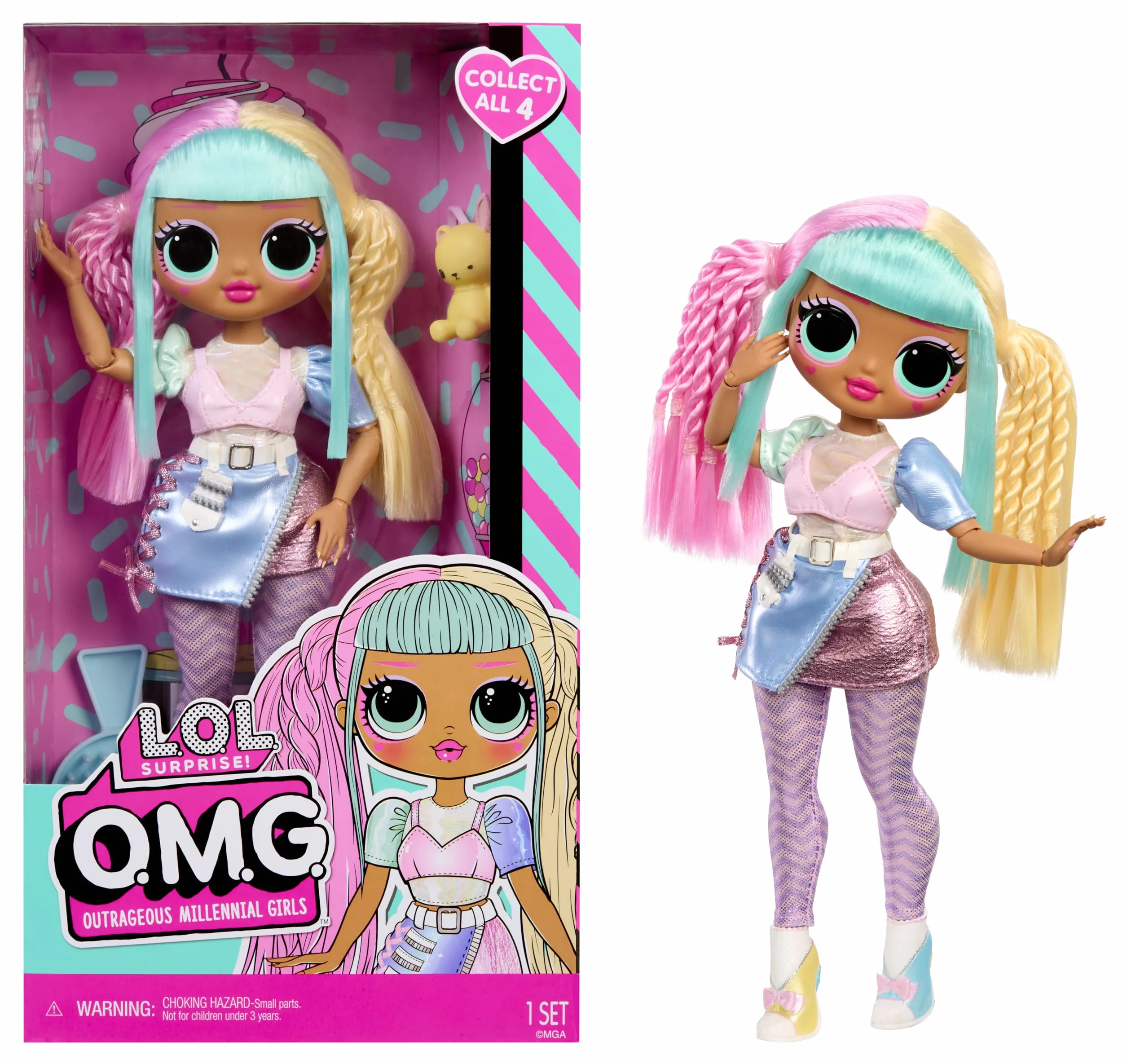 L.O.L. Surprise! OMG Doll - Candylicious - Zawiera 1 Modną Lalkę, w Zestawie Bajeczne Stroje, Zbierz Wszystkie 4