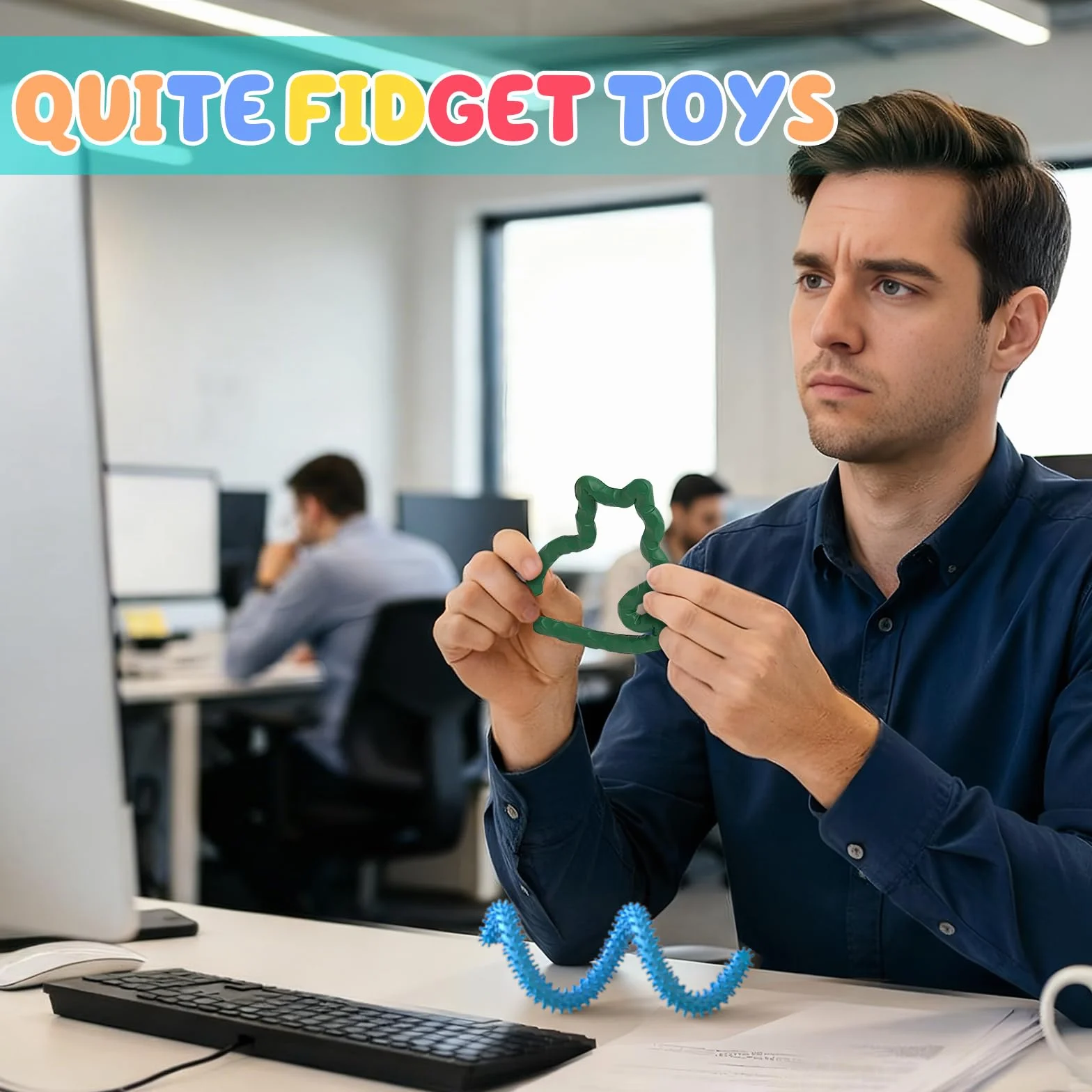 Fidget Toys silikonowy drążek sensoryczny 8P