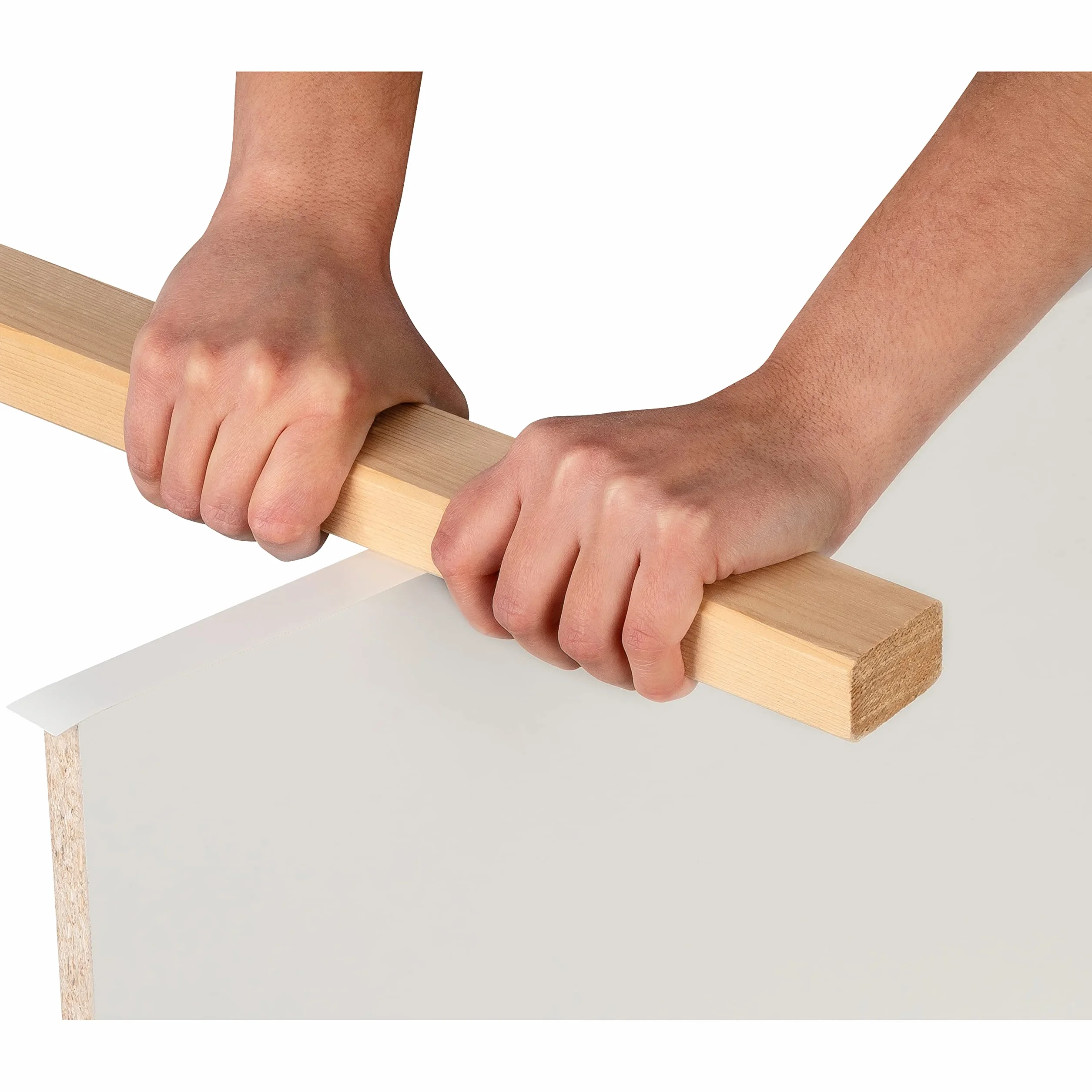 haggiy Taśma krawędziowa melamina z klejem topliwym 40 mm x 5 m | Taśma krawędziowa do naprasowania do półek i paneli | Taśma krawędziowa - Dekoracja: biała gładka