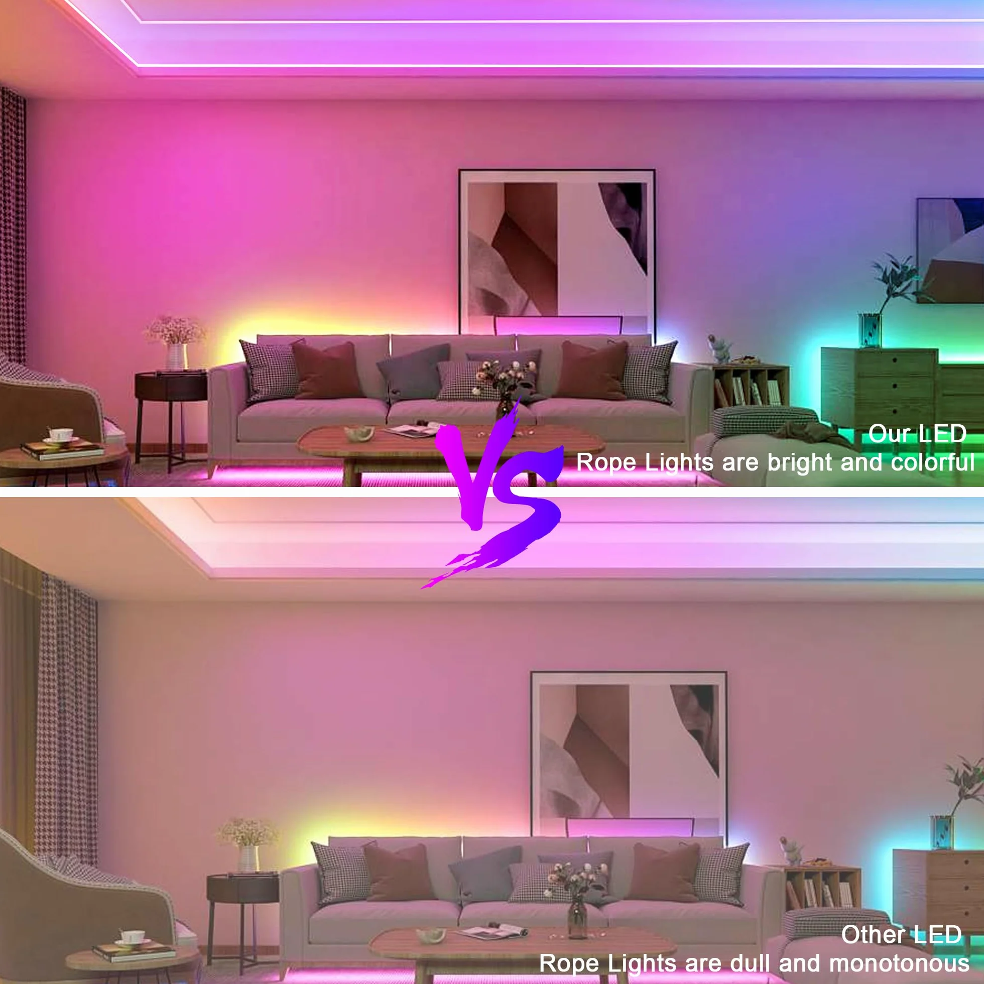Taśma LED Neon 10M, taśma LED DIY z aplikacją/pilotem, synchronizacja muzyki, światło LED Neon do pokoju gier, wodoodporne, do wewnątrz i na zewnątrz, dekoracja pokoju