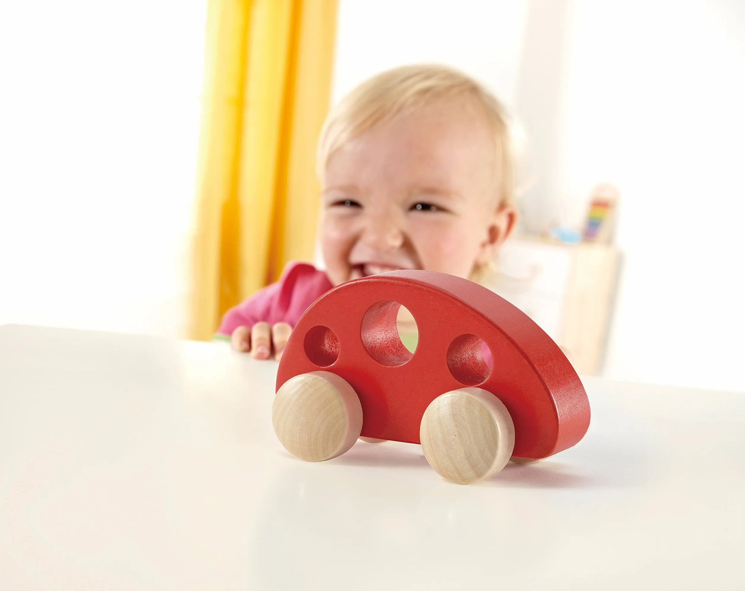Hape E0052 Mini Van - Mini Van - Wooden Push and Pull Along Toy - Suitable for 10 months and up