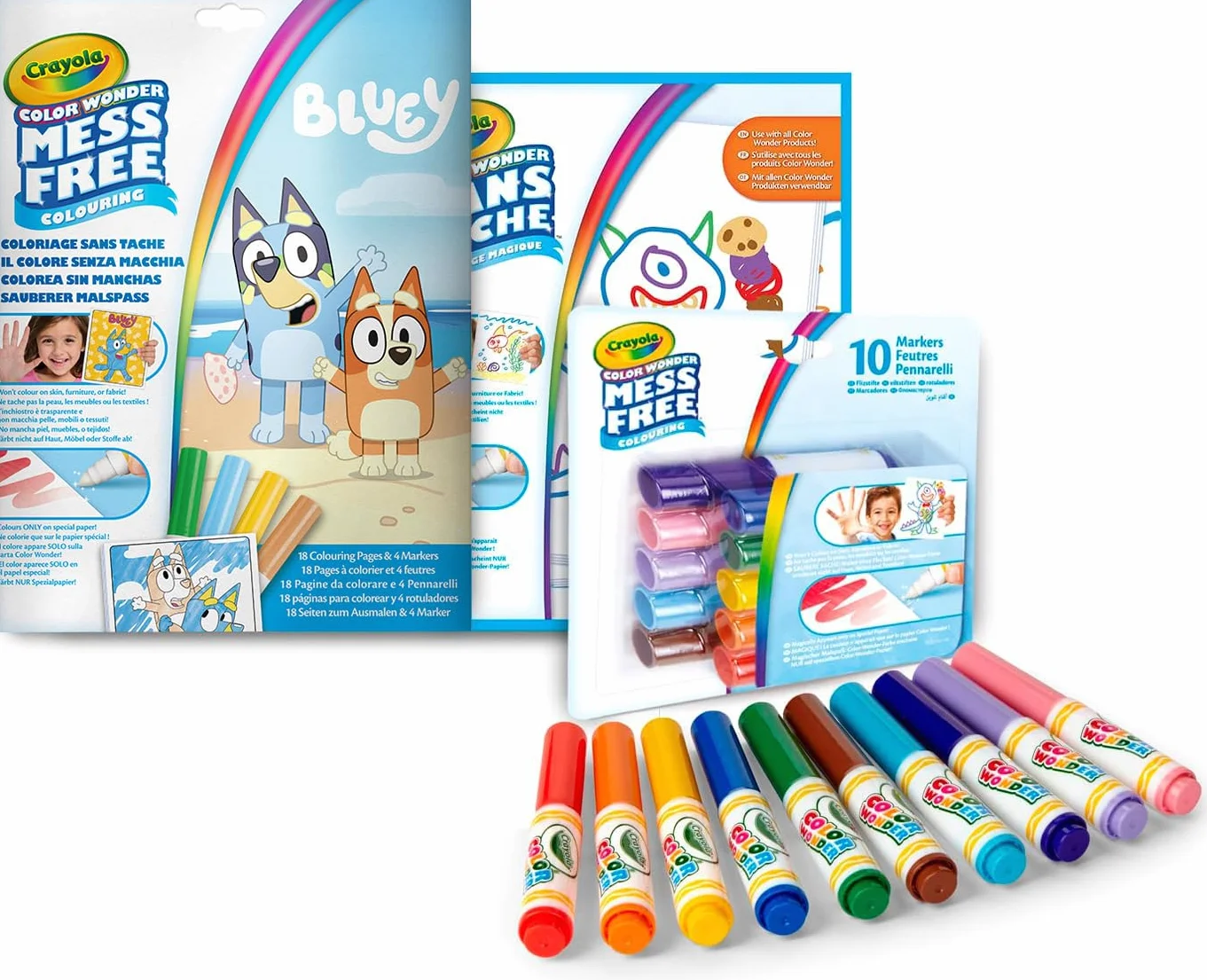 CRAYOLA - Color Wonder, Kolor Wygodowy Zestaw, Bluey Motyw, Kreatywna aktywność dla dzieci, wiek 3,4,5 lat