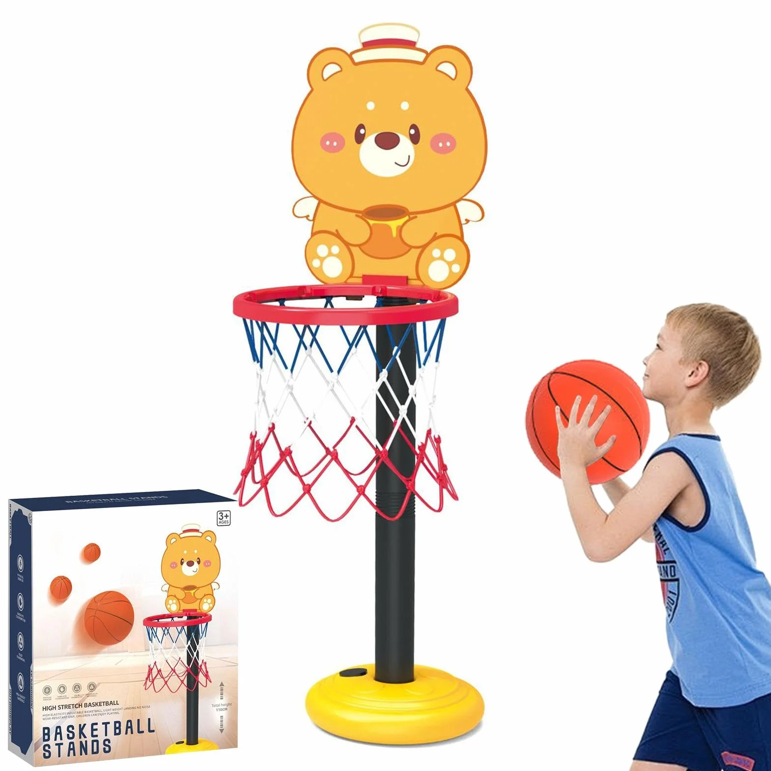 Kids Basketball Hoop Indoor Game Sport Toy Portable Early Education