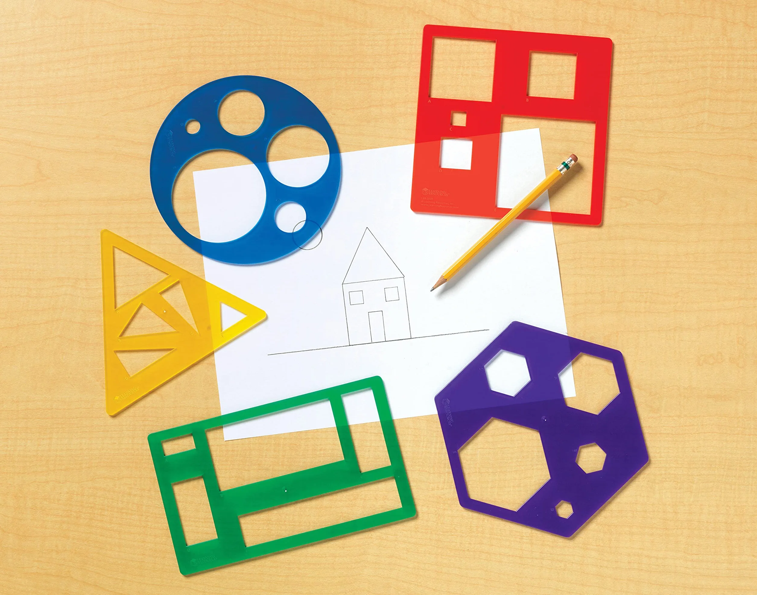 Learning Resources Podstawowy Ksztalty Szablon 5-Kawałek Zestaw