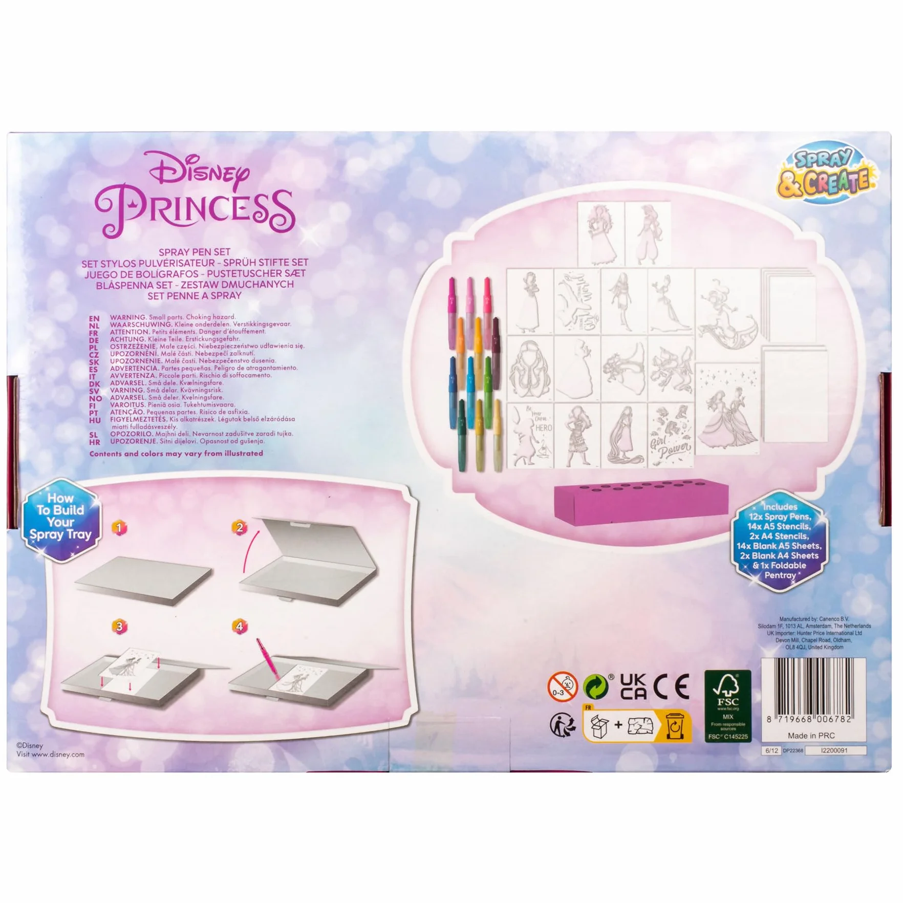 Disney Princess Juego de lápices de colores para niños con páginas para colorear