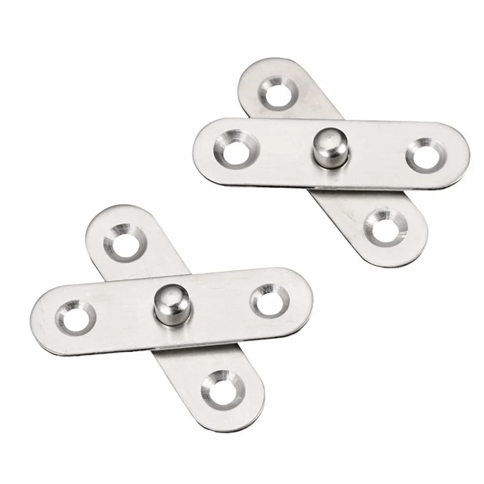 8 sztuk 360° Zawias do drzwi obrotowych, stal nierdzewna, ukryty trzpień środkowy, zawiasy obrotowe 57mm x 16mm