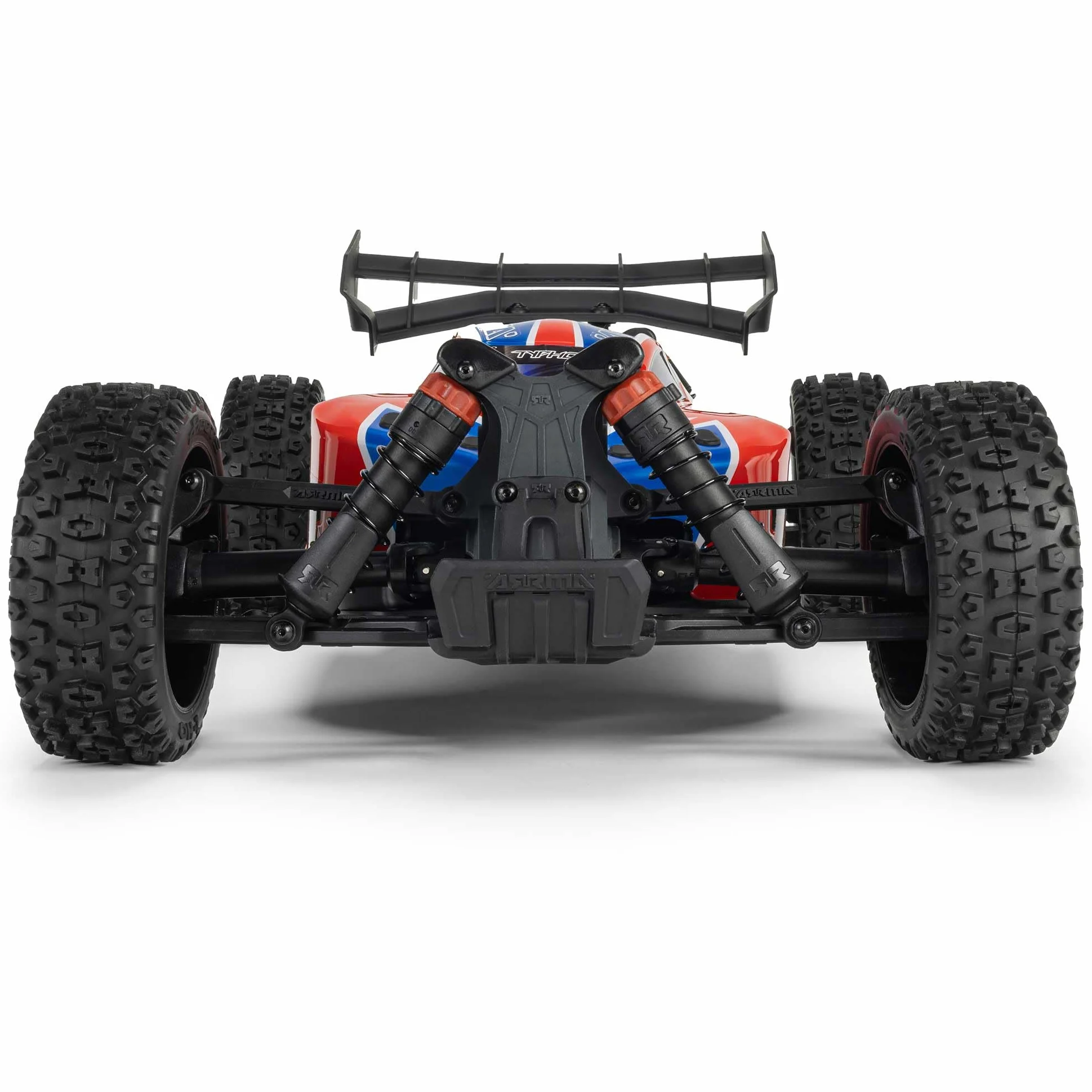 ARRMA RC Car 1/8 Typhon 4X4 223S BLX BRUSHLESS Buggy RTR (bateria i ładowarka nie są dołączone) z DSC RED/Blue, ARA4306V4T3