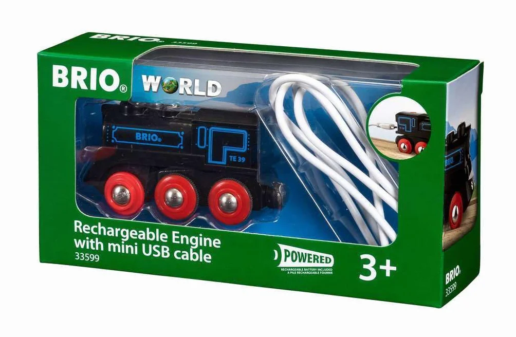 Brio 63359900 Klasyczna Lokomotywa Z Usb (63359900) Bezpieczna Zabawka Dla Dzieci Powyżej 3 Lat
