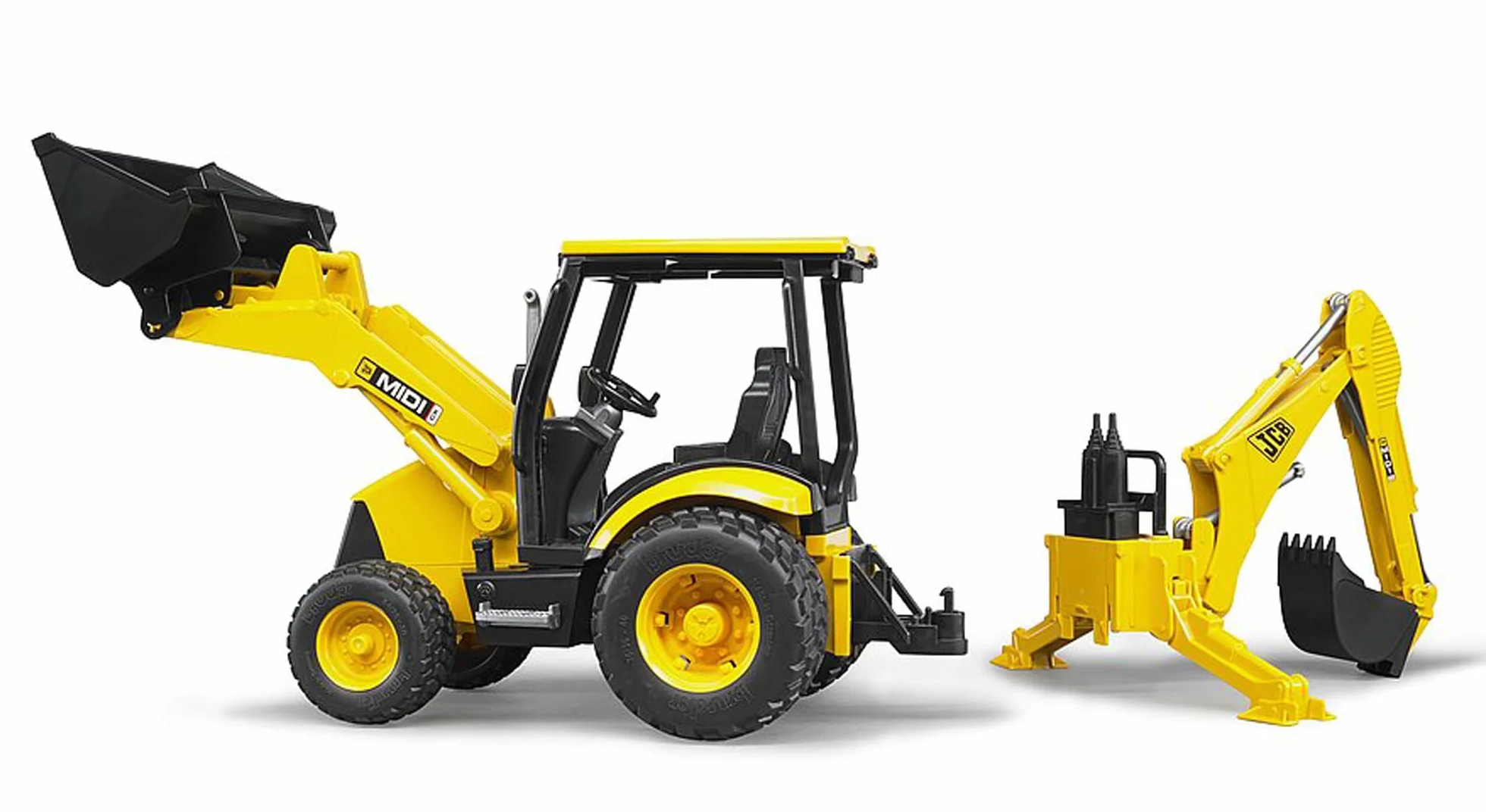 bruder 02427 - koparko-Badowarka JCB MIDI CX, plac budowy, pojazd budowlany, koparka, zabawka