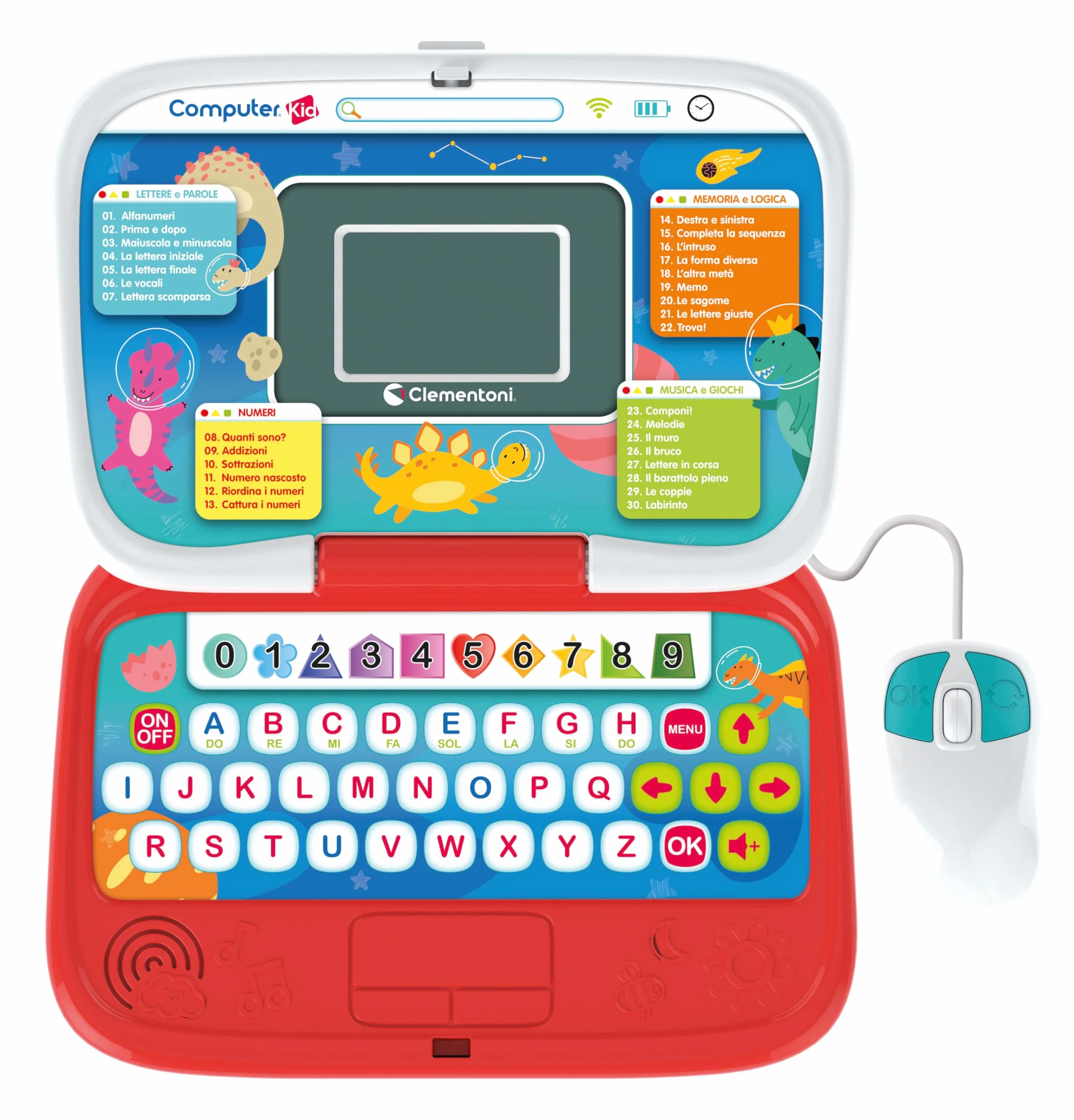Clementoni Smart Start Laptop - Gra Edukacyjna dla Dzieci 4+, Komputer do Nauki Liter, Cyfr i Nowych Słów, Elektroniczny Prezent, Technologia dla Najmłodszych, 16482