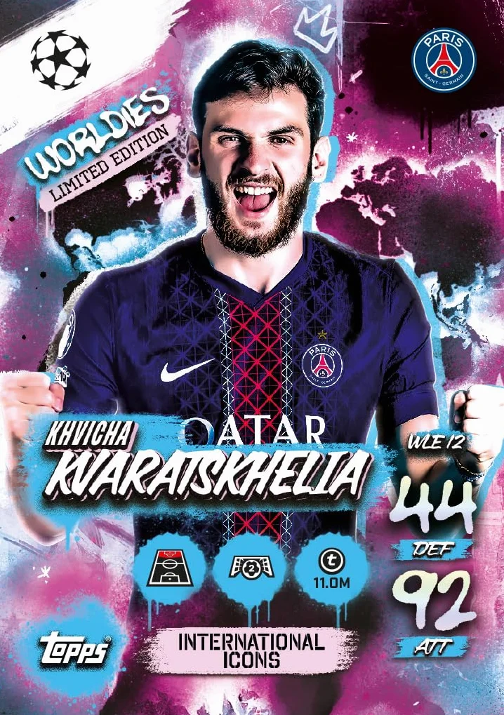 Topps UCC Match Attax 2025/26 – zestaw mini puszek zawiera wszystkie 4 mini puszki z kolekcji Match Attax 2025/26 – World Beaters, Global Goalscorers, Homegrown Heroes i International Icons.