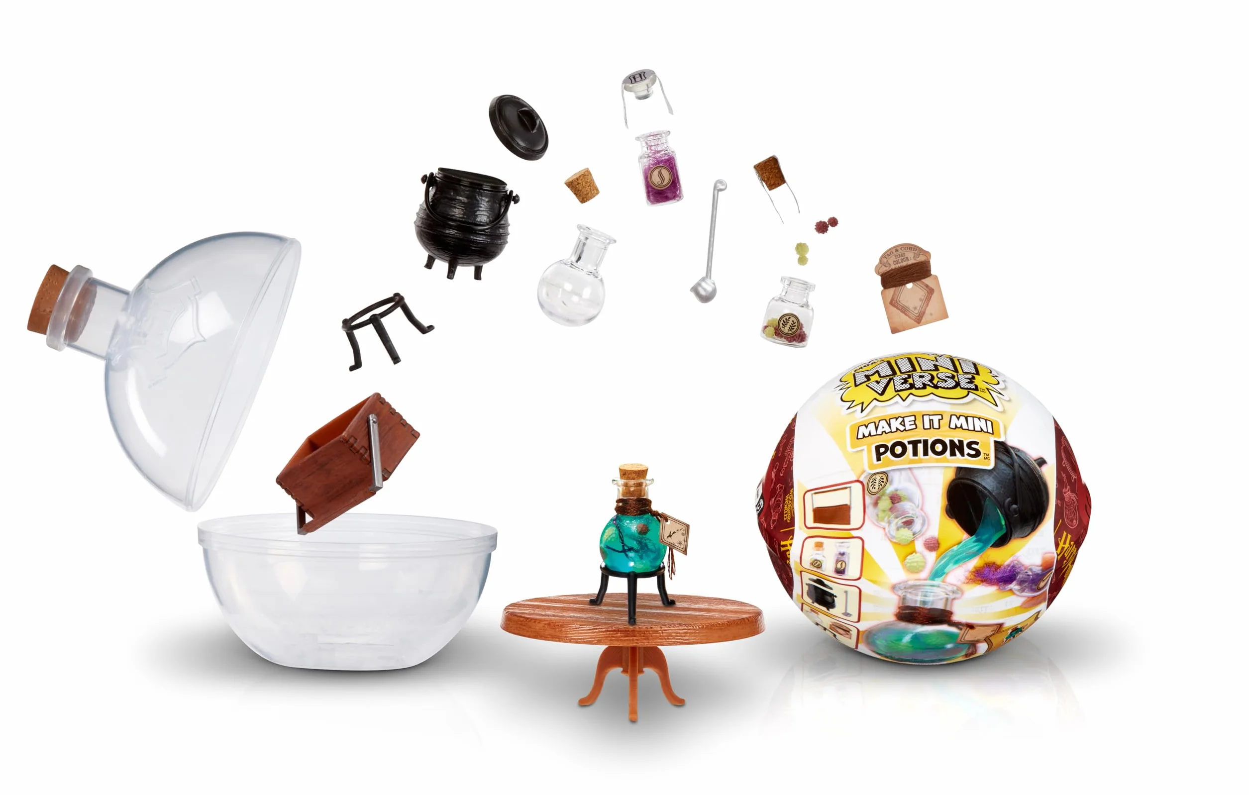 MGA's Miniverse Make It Mini Potions - Harry Potter Mini Kolekcjonerski, DIY, Zabawa z Żywicą, Repliki Eliksirów, Dla Kolekcjonerów i Dzieci od 8 Lat, NIEJADALNE
