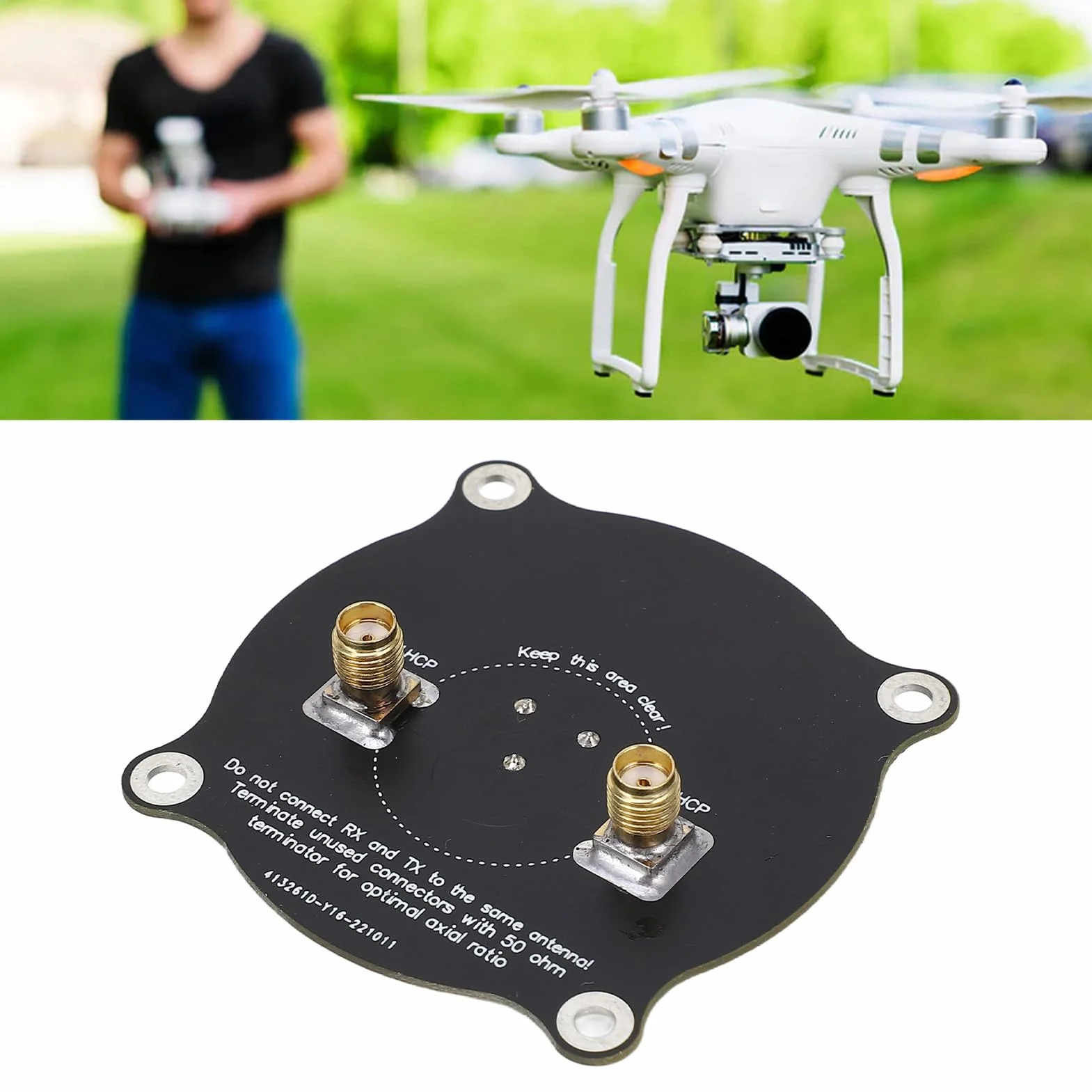 Antena krosowa 9,4 dBi potrójnym zasilaniem kierunkowa do drona FPV