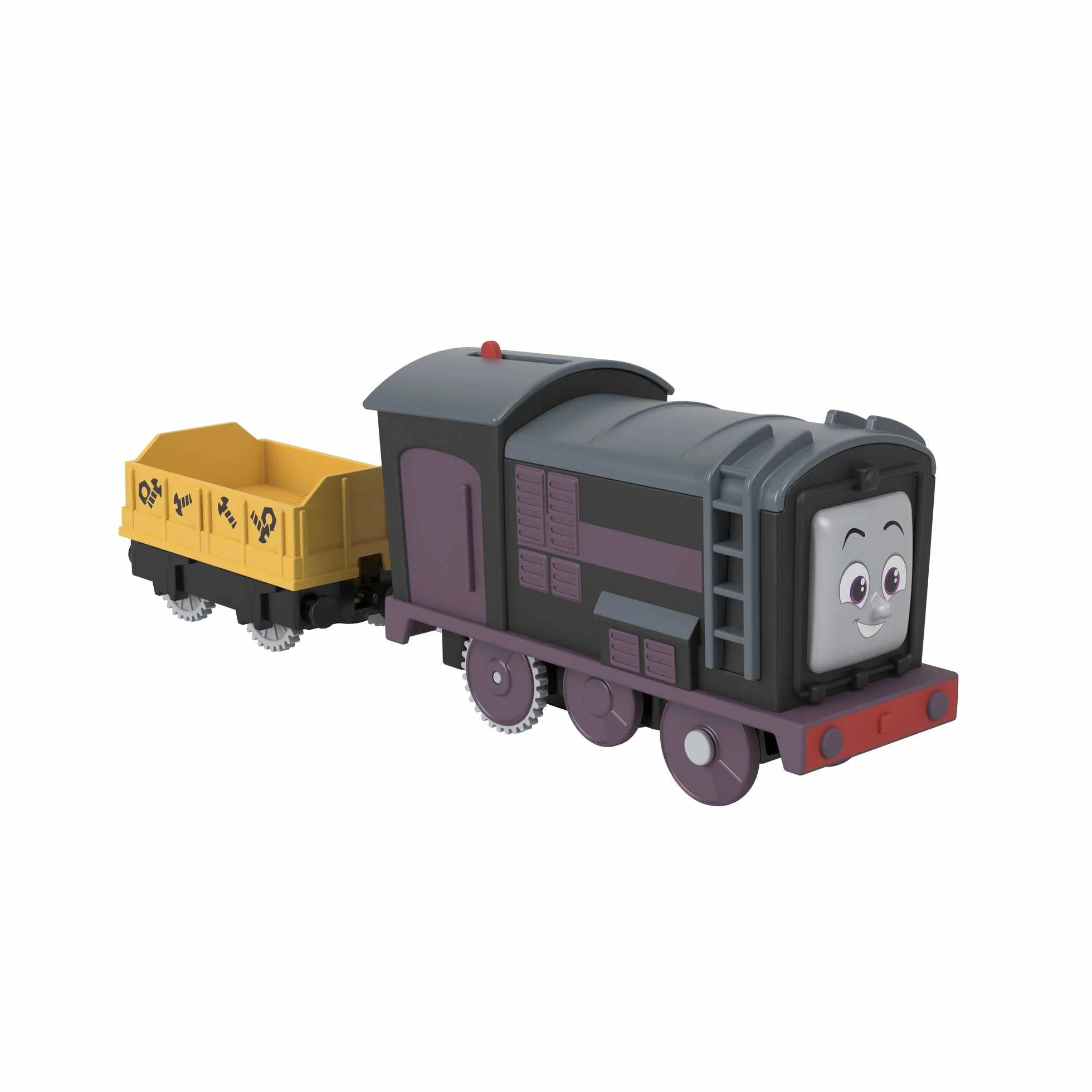 Fisher-Price HDY63 - Thomas & Friends Zmotoryzowany pociąg zabawkowy lokomotywa zasilana akumulatorami wysokoprężnymi z zabawką ładującą dla przedszkolaków od 3 lat