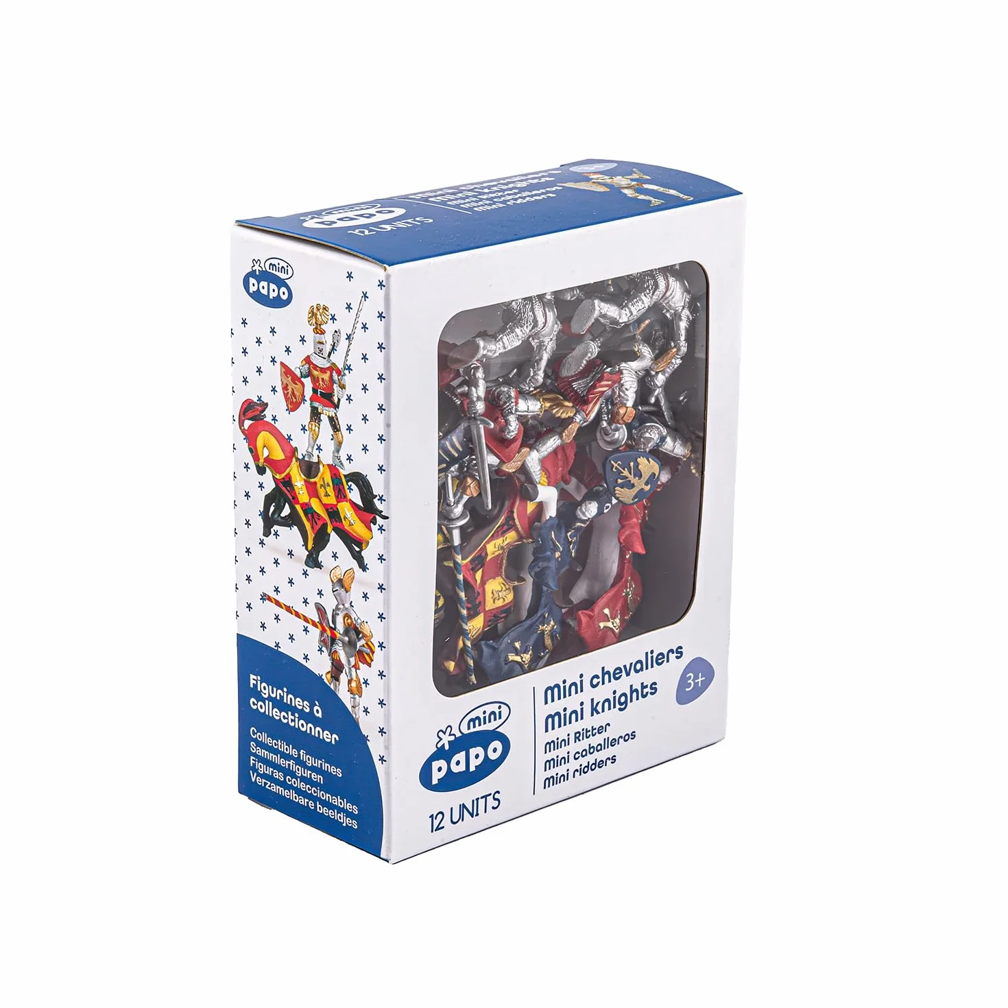 Papo 33016 Mini Rycerze (tuba, 12 szt.) Figurki, wielokolorowe