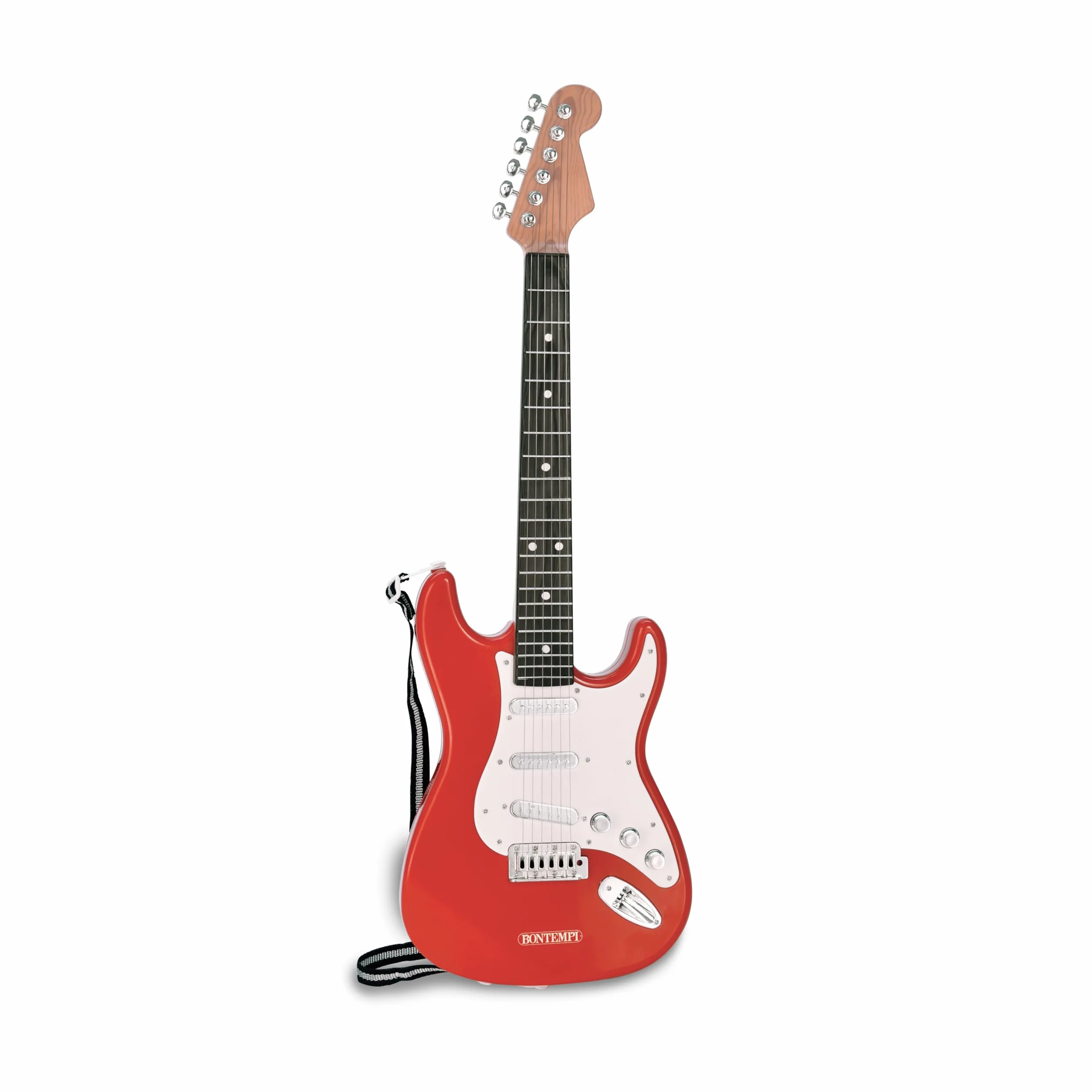 Bontempi | ElectroGroove - Elektroniczna gitara basowa Rock do potężnych wibracji i innowacyjnych rytmów, czerwono-biała