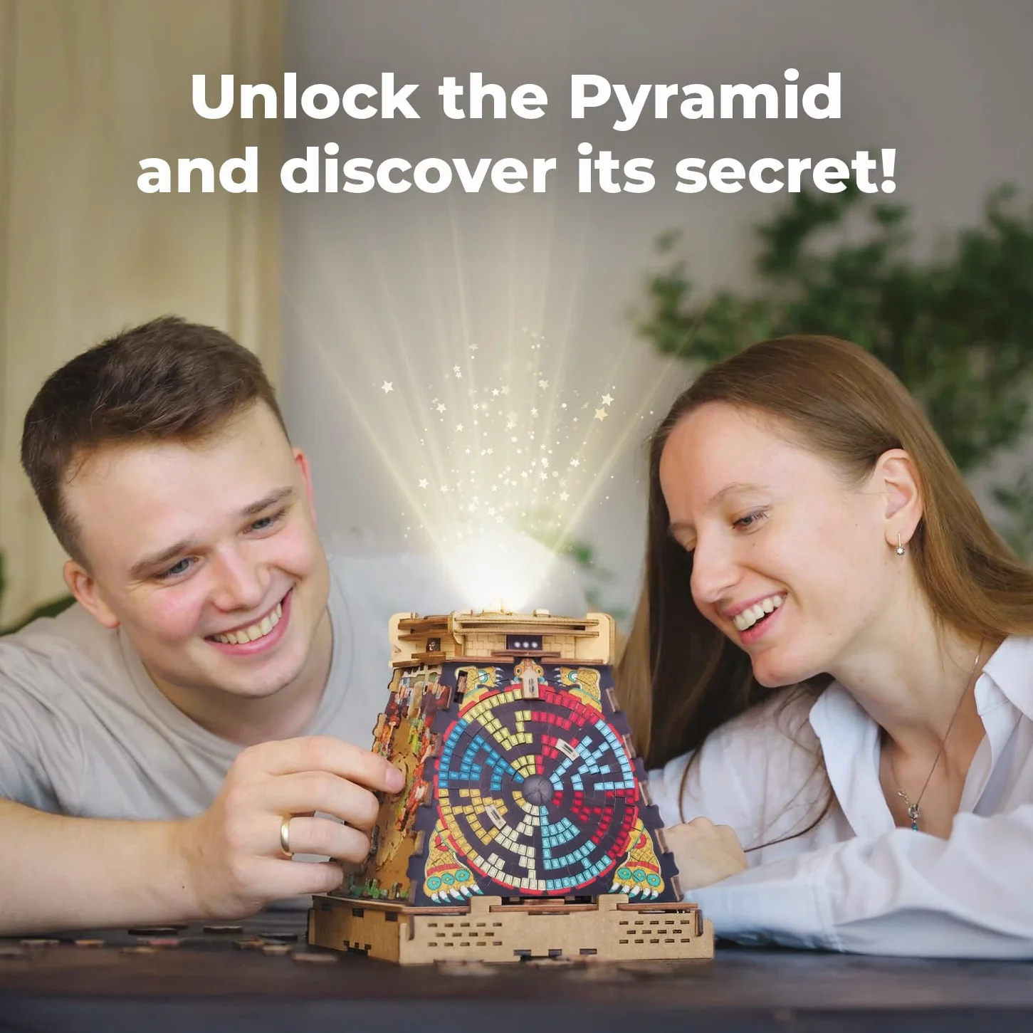 iDventure Cluepuzzle Piramida słoneczna - drewniane puzzle 3D Escape Room