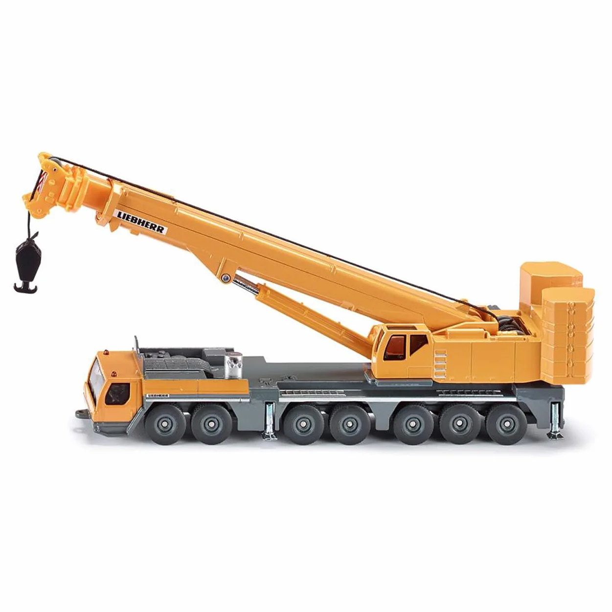 Siku 1886, Żuraw Liebherr, 1:87, Metal,Tworzywo sztuczne, Żółty, Ruchome części