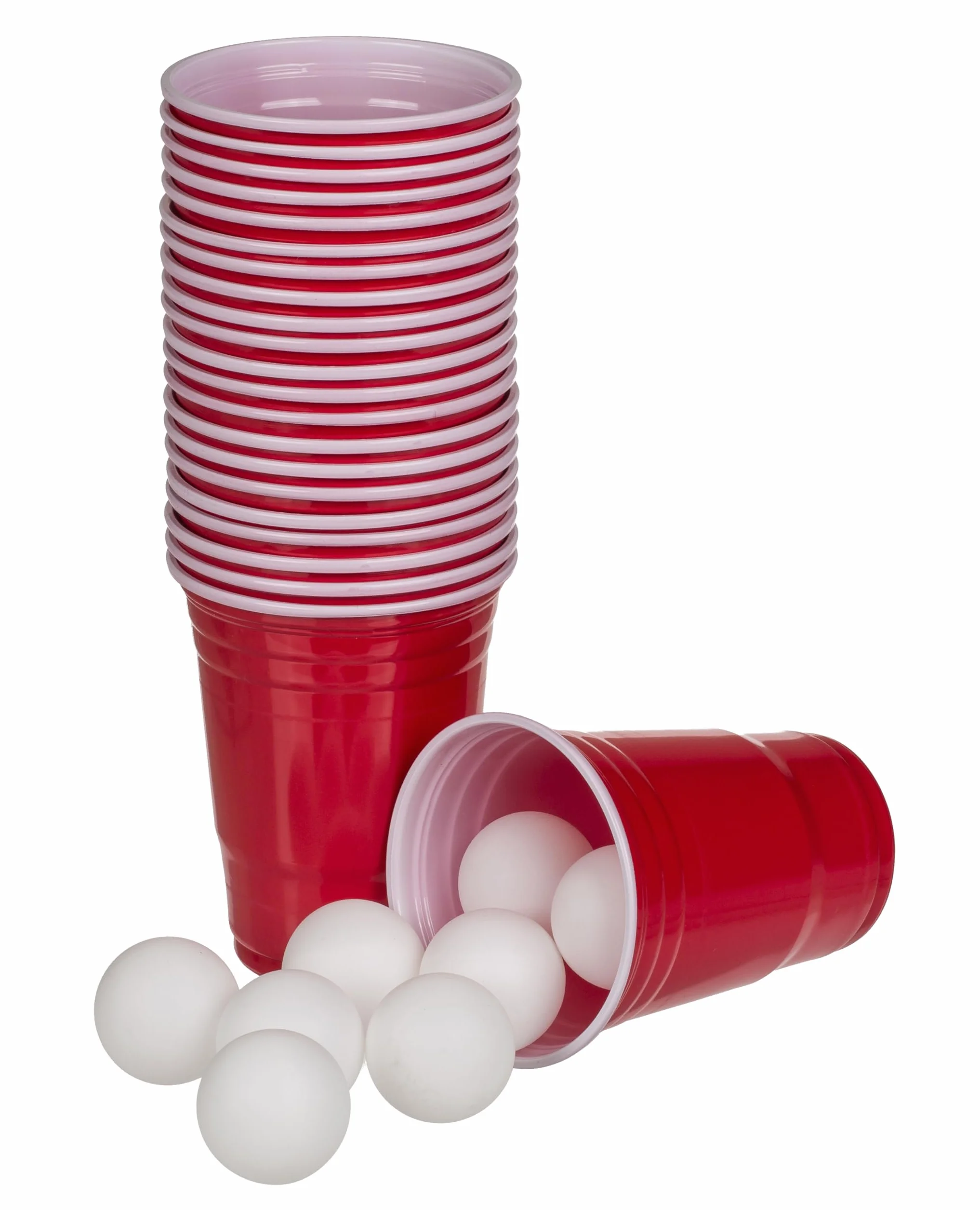 Gra Beer Pong 15 piłek 22 kubki 550 ml tworzywo sztuczne