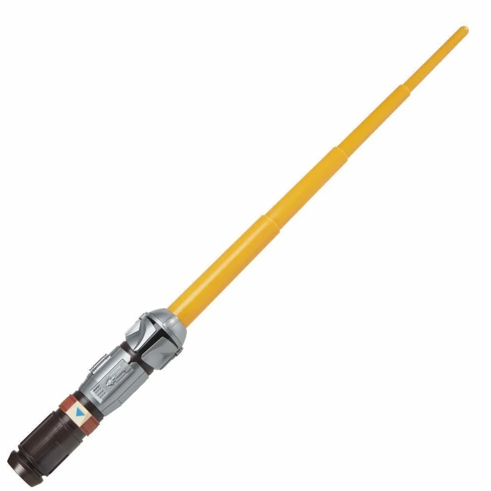 Star Wars Lightsaber Squad The Mandalorian wysuwany pomarańczowy miecz świetlny, zabawka dla dzieci od 4 lat