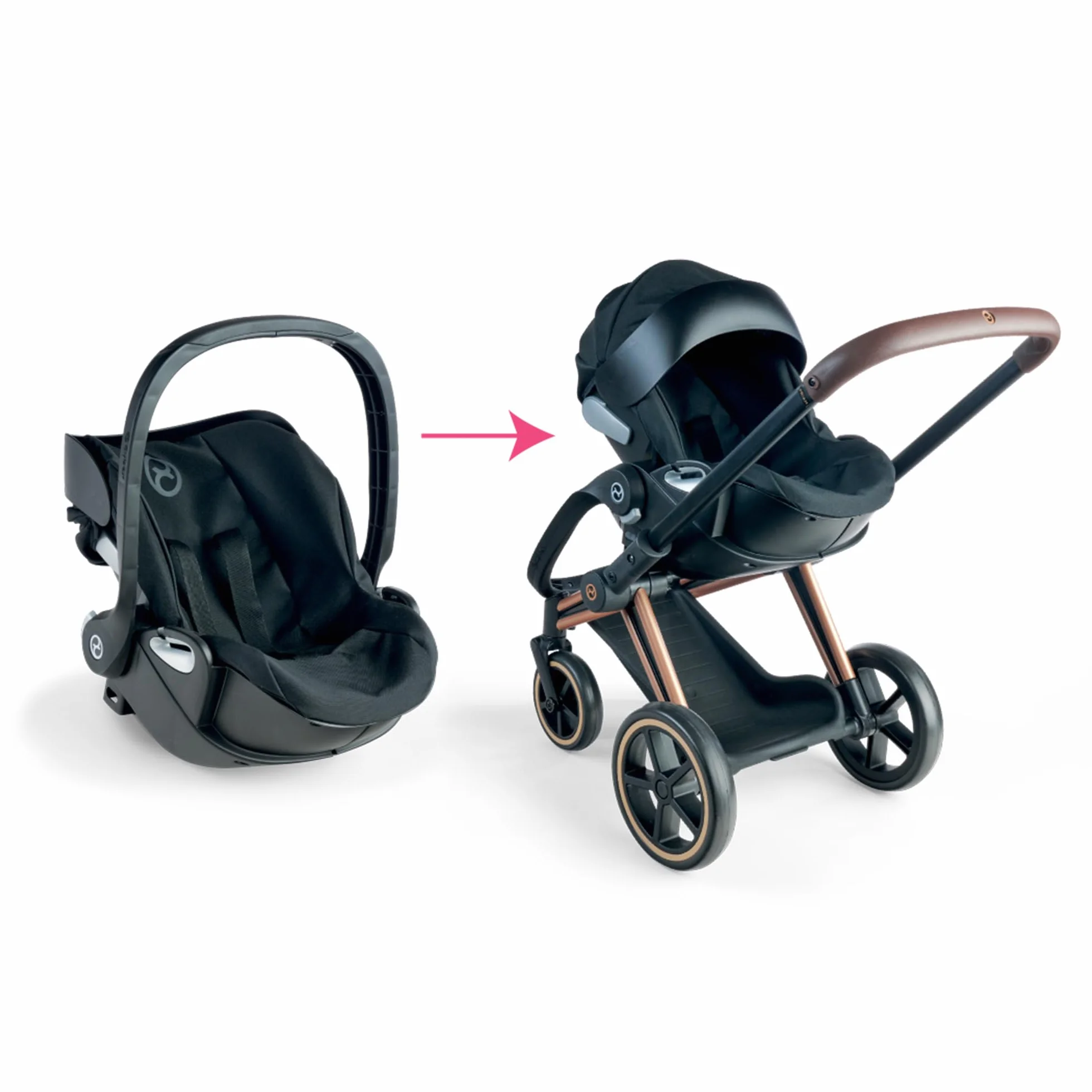 Corolle Wózek dziecięcy Cybex Black Akcesoria do Poupon 36 i 42 cm od 3 lat