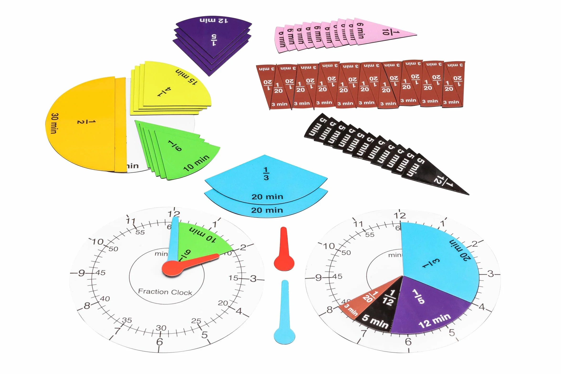 WISSNER active learning Zegar frakcyjny magnetyczny Ø 10 cm 63 sztuki