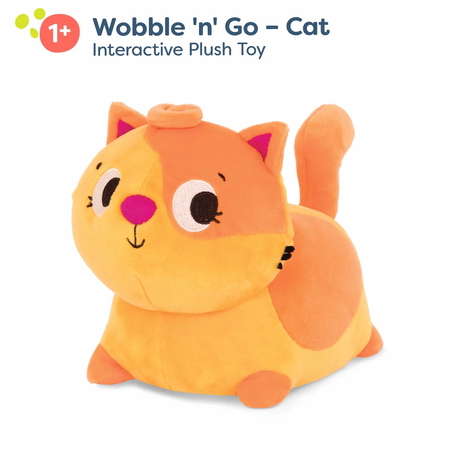 B. Toys By Battat Kot Przytulanka z Dźwiękami, Pomarańczowy, Od 6 miesięcy, BX2120Z