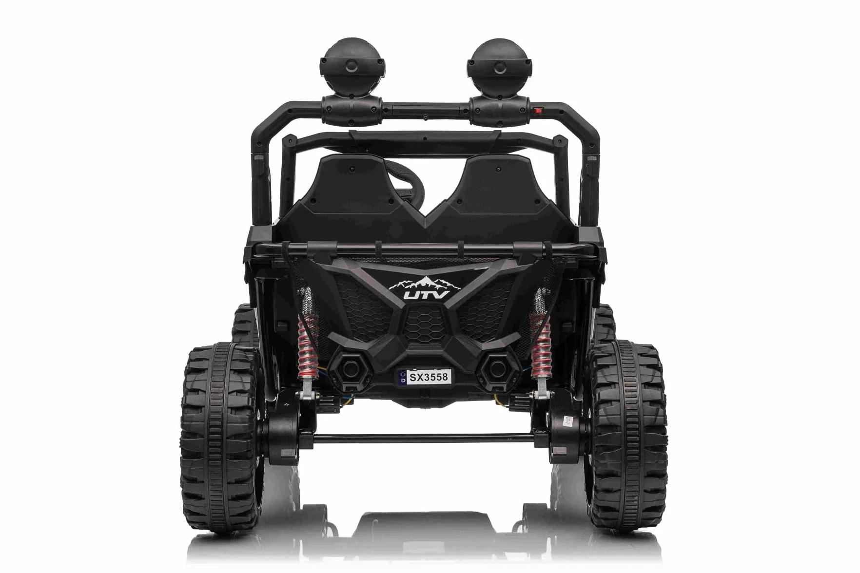 T-REX Ride 4x4 elektryczny samochód dla dzieci, 24 V, 24 V, biały, odtwarzacz MP3 z wejściem USB/AUX, 4 x 4, akumulator litowy, zawieszenie, pilot zdalnego sterowania, oświetlenie LED