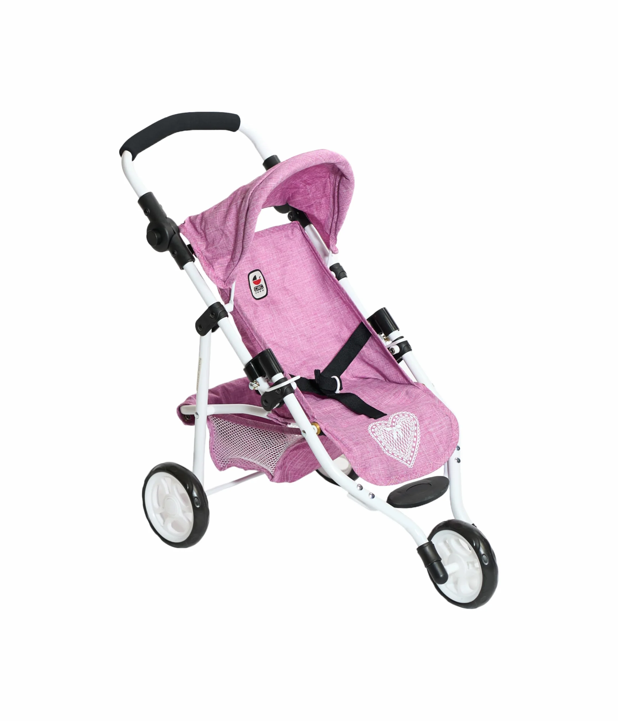 Bayer Chic 2000 - buggy lola, jogging-buggy, joggery dla lalek, wózek dla lalek, jeansy różowe, 612-62, 50 cm