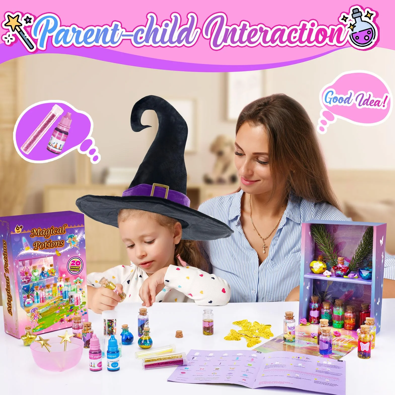 Adeokay Zabawka dla dziewczynek w wieku 6, 7, 8, 9, 10 lat, magiczna eliksir, kreatywny prezent dla dziewczynek 6, 7, 8, 9, 10 lat, zestaw do majsterkowania dla dzieci w wieku od 6 do 9 lat, dla
