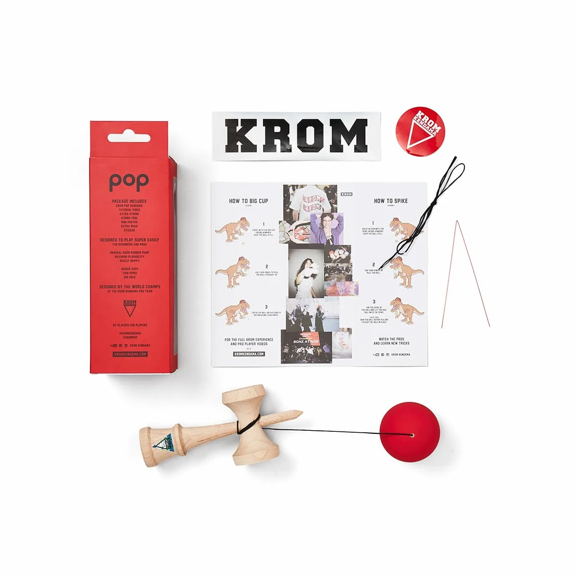 Krom Kendama POP-RED obraz, czerwony