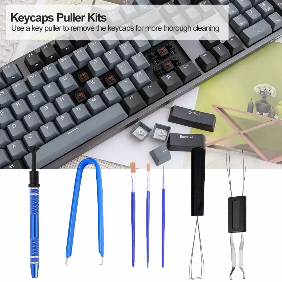 Helweet Puller Keycaps Puller, ściągacz nasadek klawiszy, usuwanie klawiszy, czyszczenie mechanicznych klawiatur