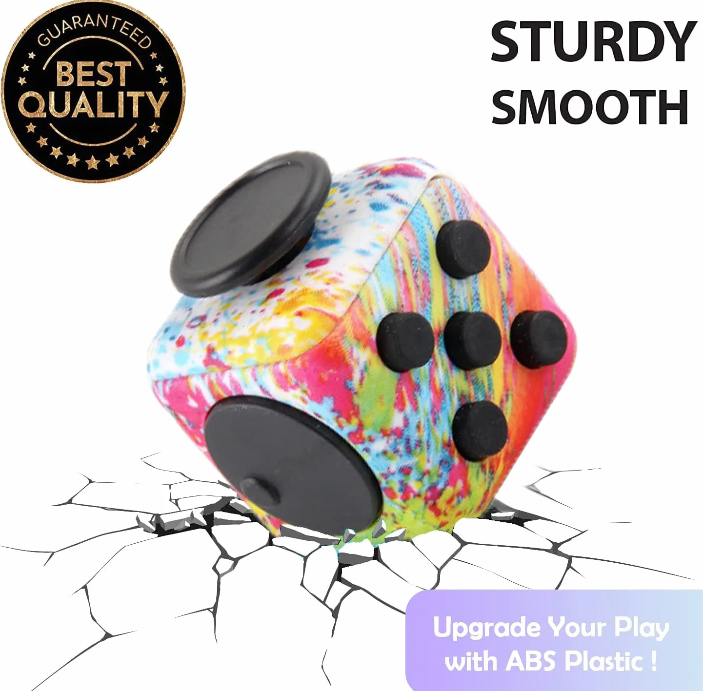 Yeefunjoy Zabawka antystresowa, kostka Fidget z 6 modułami kojącymi, zabawka Fidget z palcami, zabawka Fidget do nauki i pracy, prezent dla dorosłych, dzieci, nastolatków
