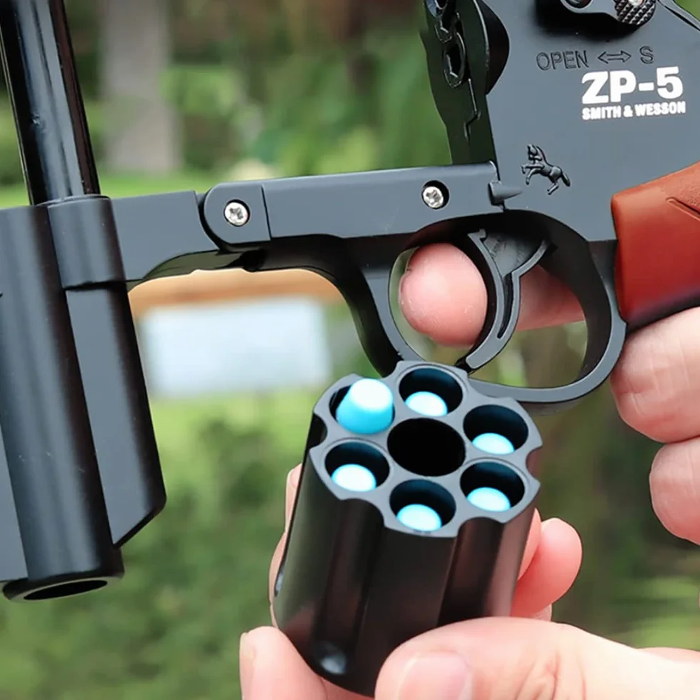 Zabawkowy pistolet piankowy, zabawka dla dzieci, pistolet zabawkowy, z 24 piankami EVA, do zabawy wewnątrz i na zewnątrz, dla dzieci od 7 lat (brązowy + czarny)