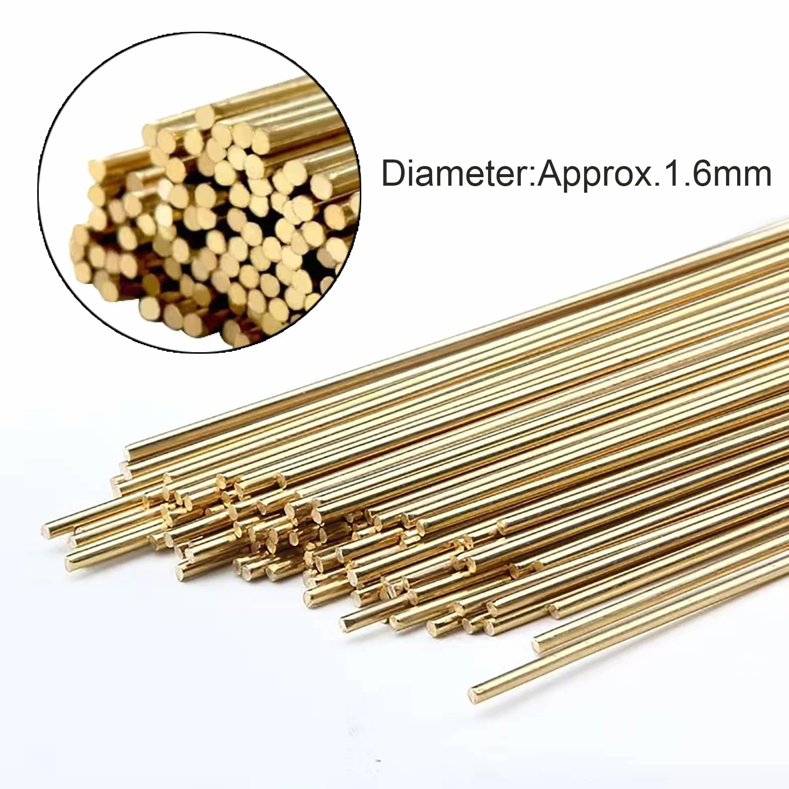 20 sztuk prętów spawalniczych złote mosiężne pręty lutownicze do naprawy akcesoriów spawalniczych materiały eksploatacyjne do lutowania 1,6 mm x 240 mm, 865℃ ~ 890℃ temperatura topnienia