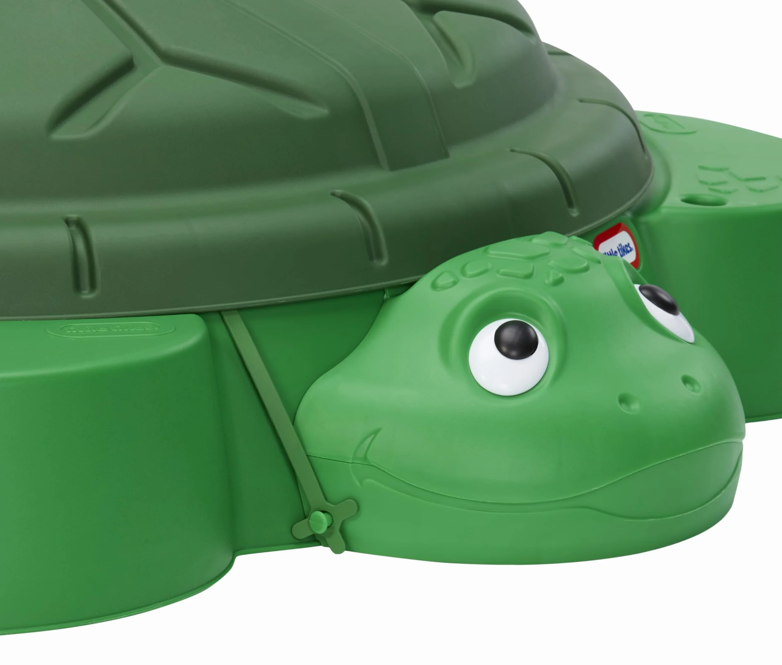Little Tikes Zielona Piaskownica z 4 Siedziskami, Miejscem na Parasol i Zdejmowaną Pokrywą, dla Dzieci 1-6 Lat