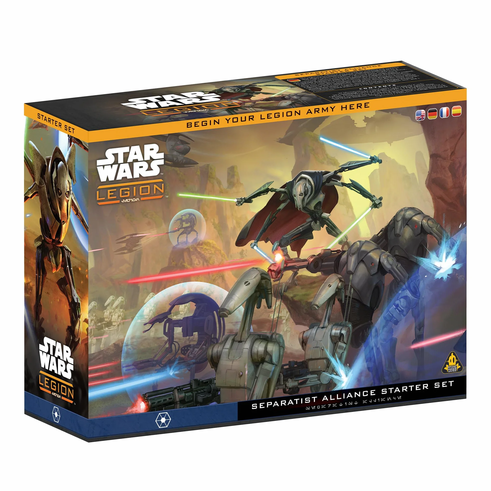 asmodee, Star Wars: Legion – Separatist Alliance zestaw startowy (Separatistenallianz-Starterset), Atomic Mass Games, tablet, dla 2 graczy, 14+ lata, 120-180 minut, niemiecki, wielojęzyczny